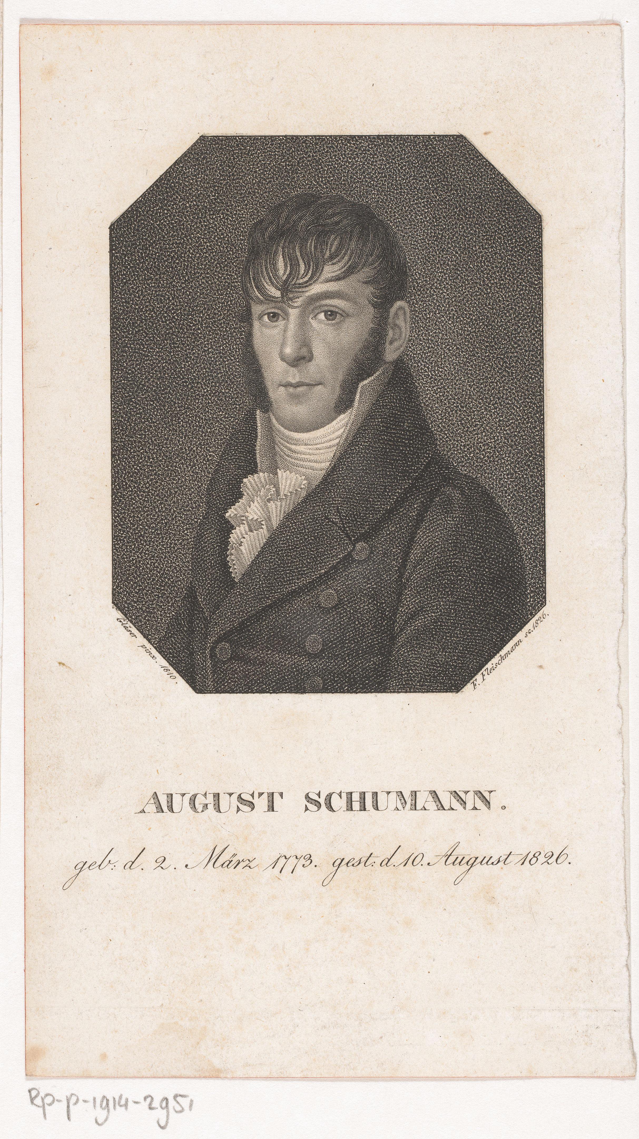 Portret van August Schumann