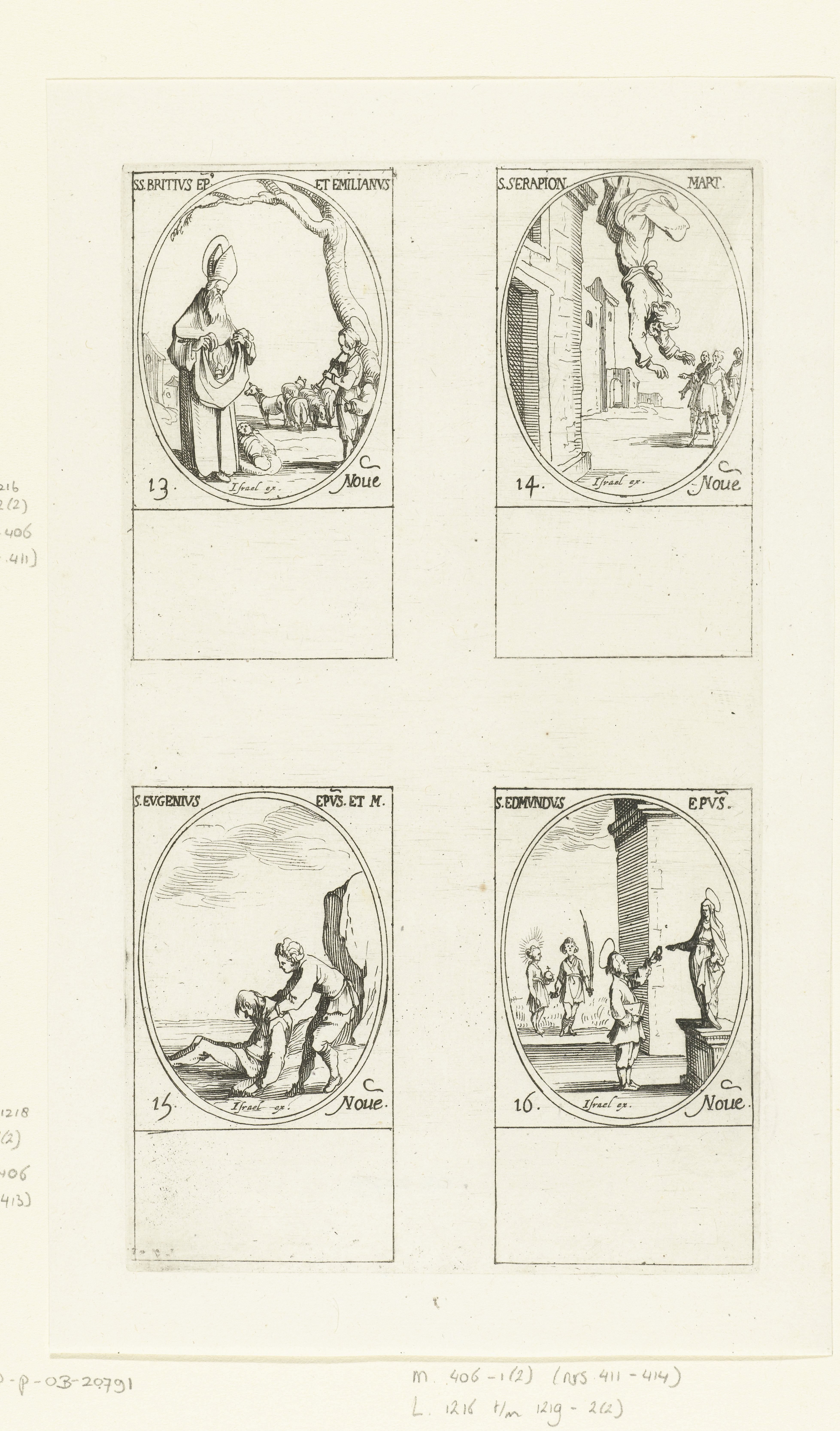 Heilige Brictius van Tours en Heilige Aemilianus Cucullatus, Heilige Serapion van Alexandrië, Heilige Eugenius van Parijs, Heilige Edmundus van Abingdon (13-16 november)