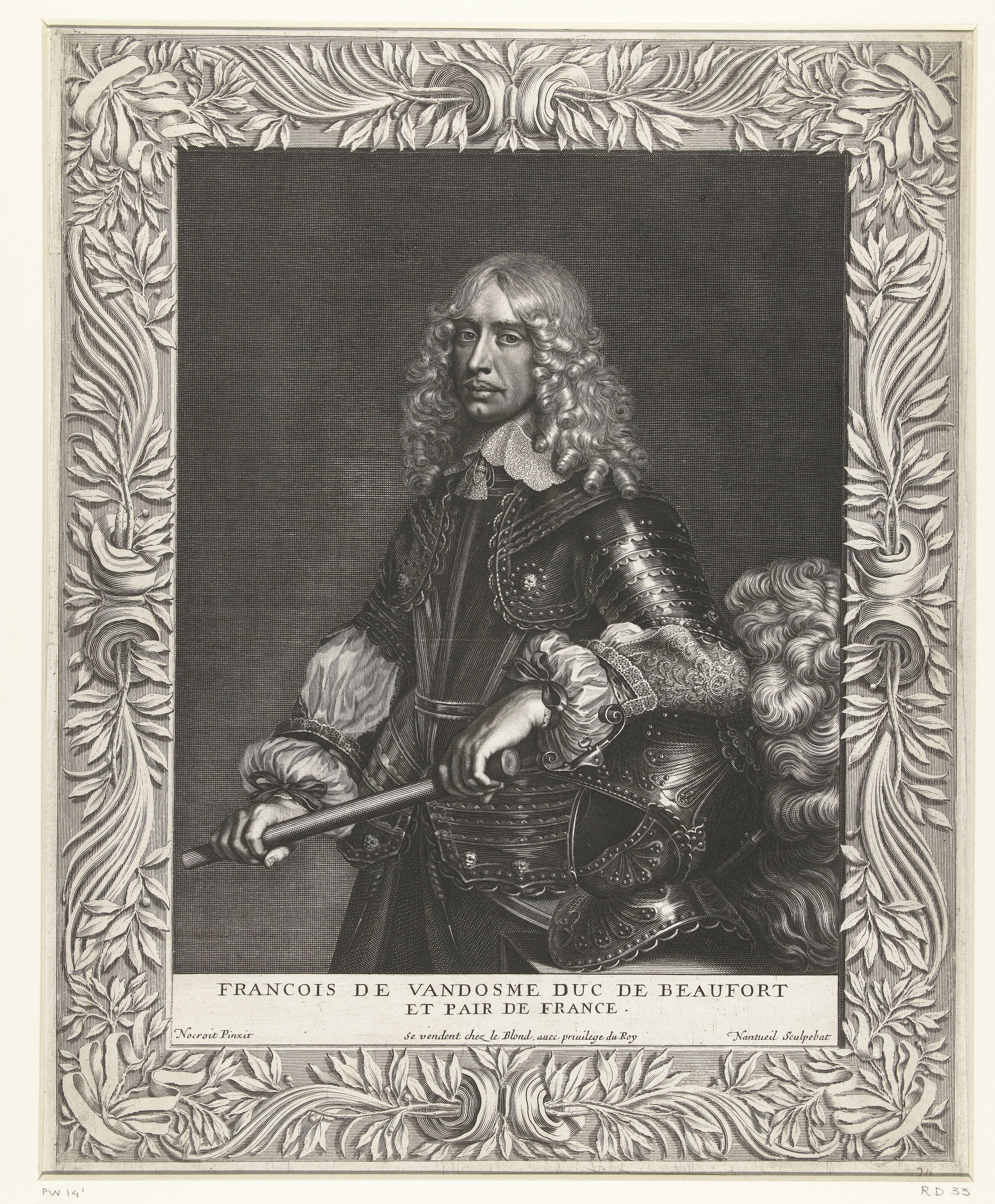 Portret van François de Vendôme hertog van Beaufort