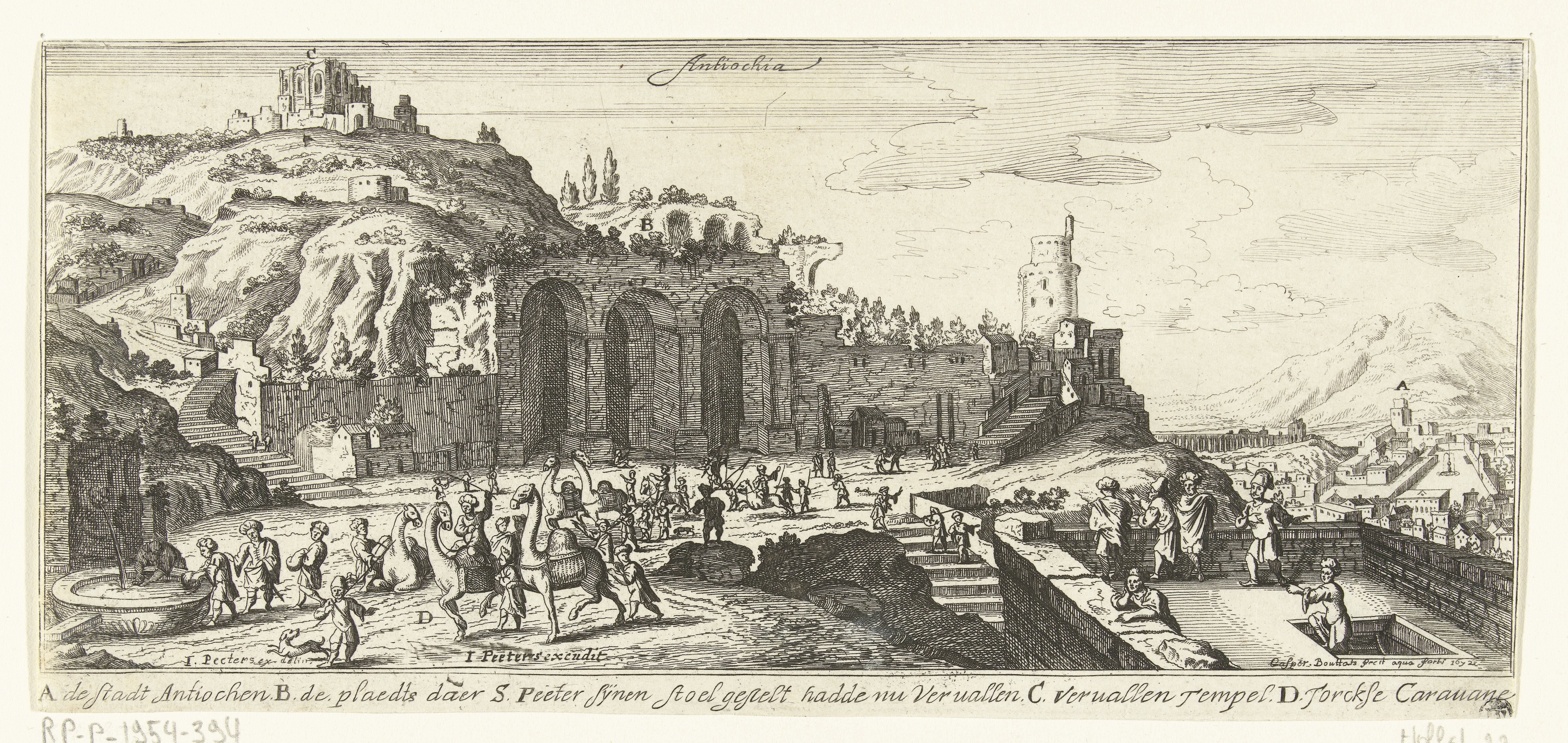 Gezicht op Antiochië en ruïnes