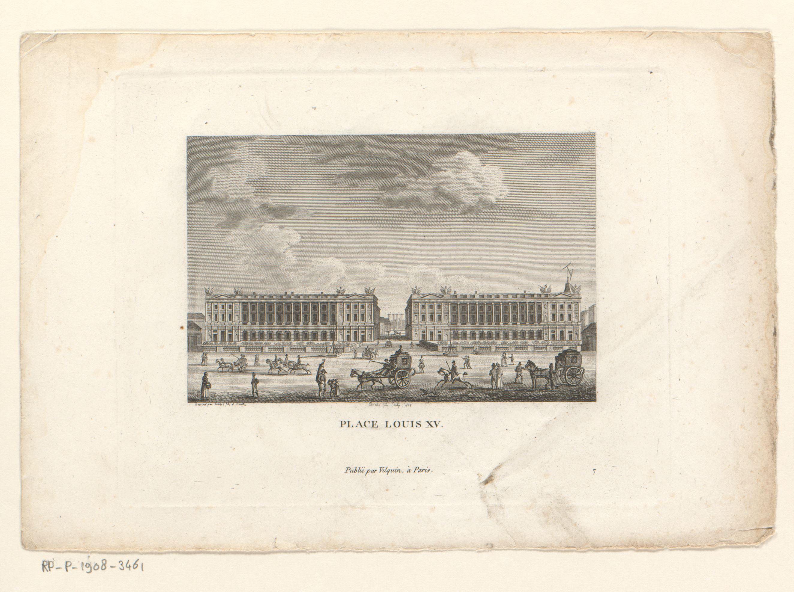Gezicht op het Place de la Concorde te Parijs