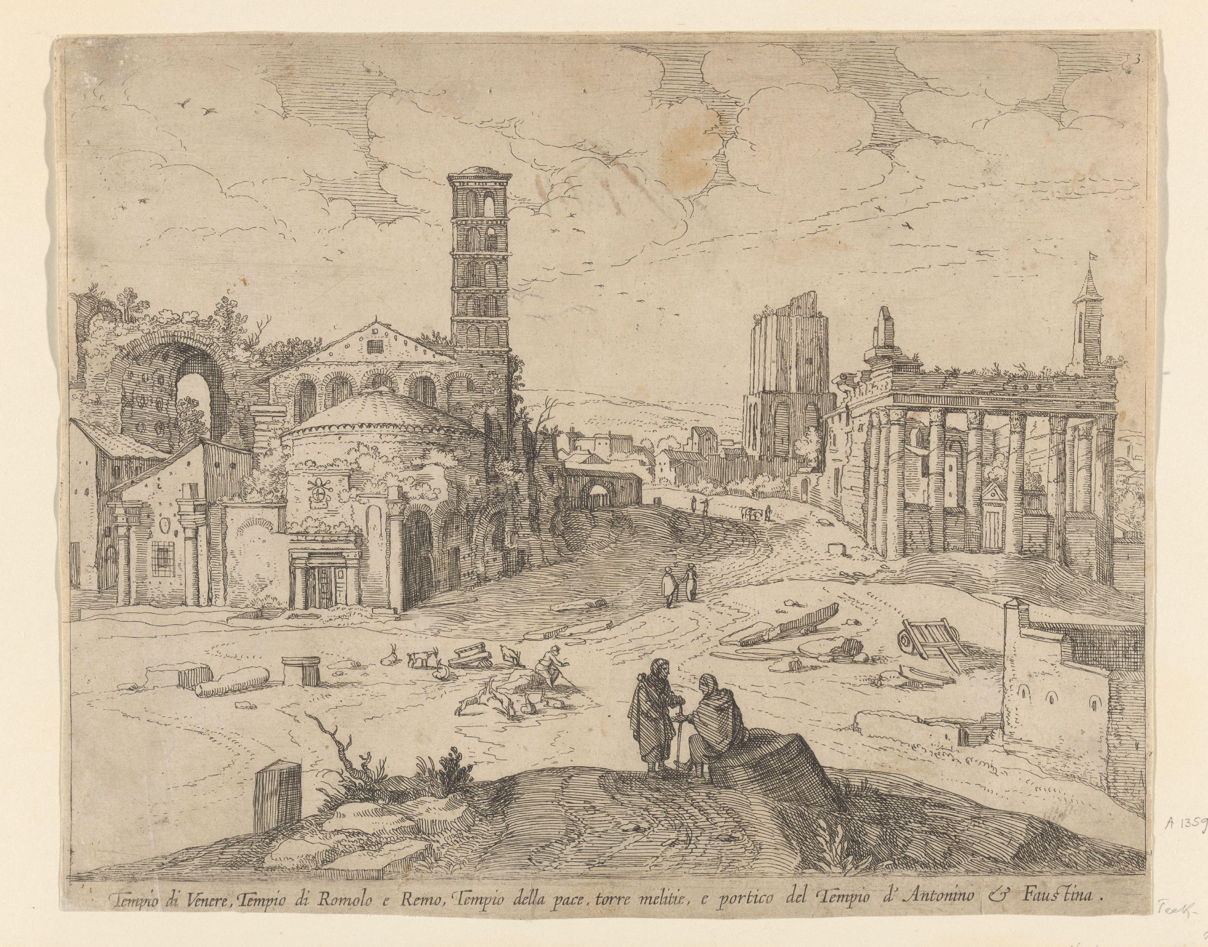 Gezicht op het Forum Romanum