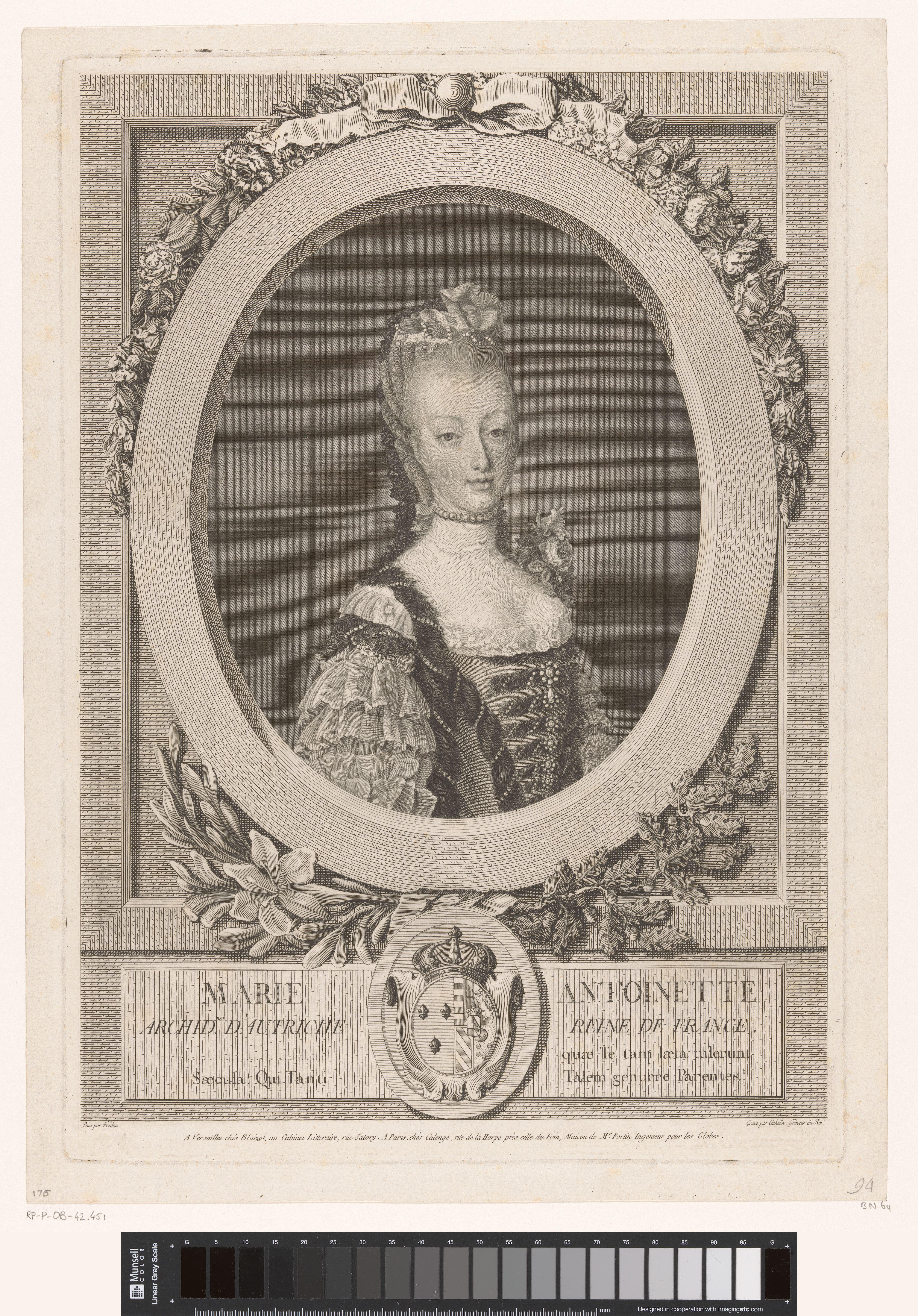 Portret van Marie Antoinette, koningin van Frankrijk