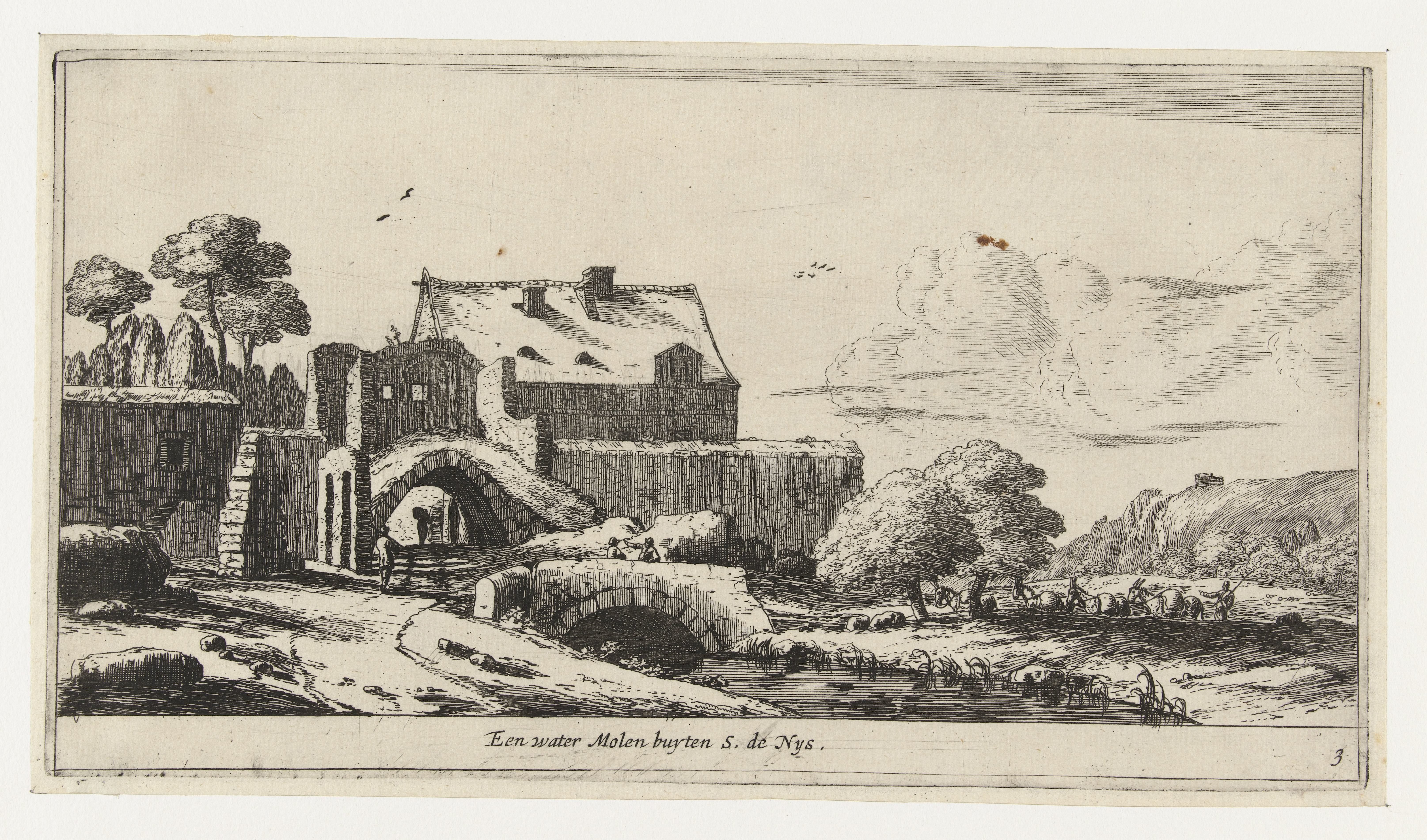 Watermolen bij Saint-Denis