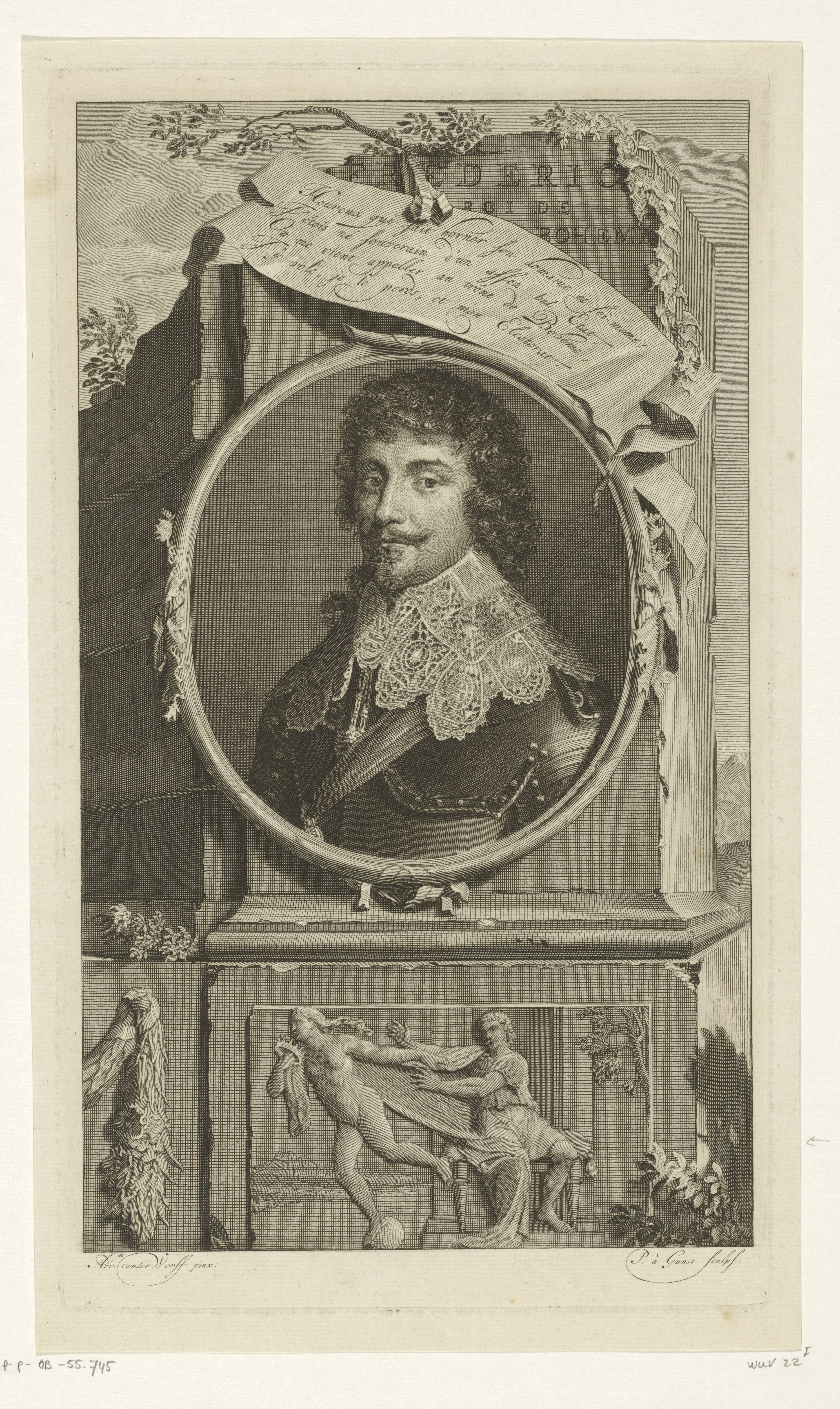 Portret van Frederik V, keurvorst van de Palts, koning van Bohemen