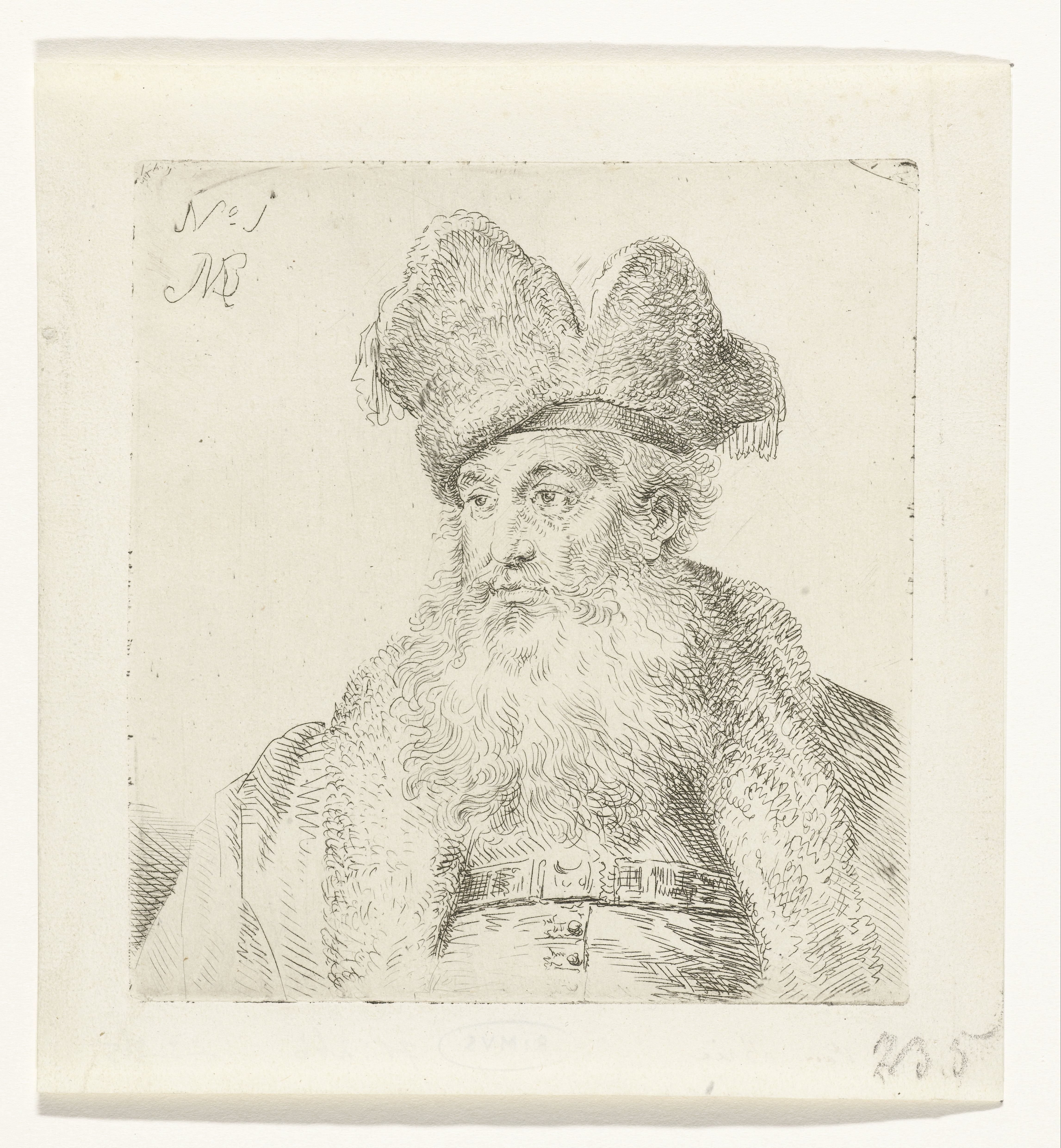 Old man with a divided fur cap