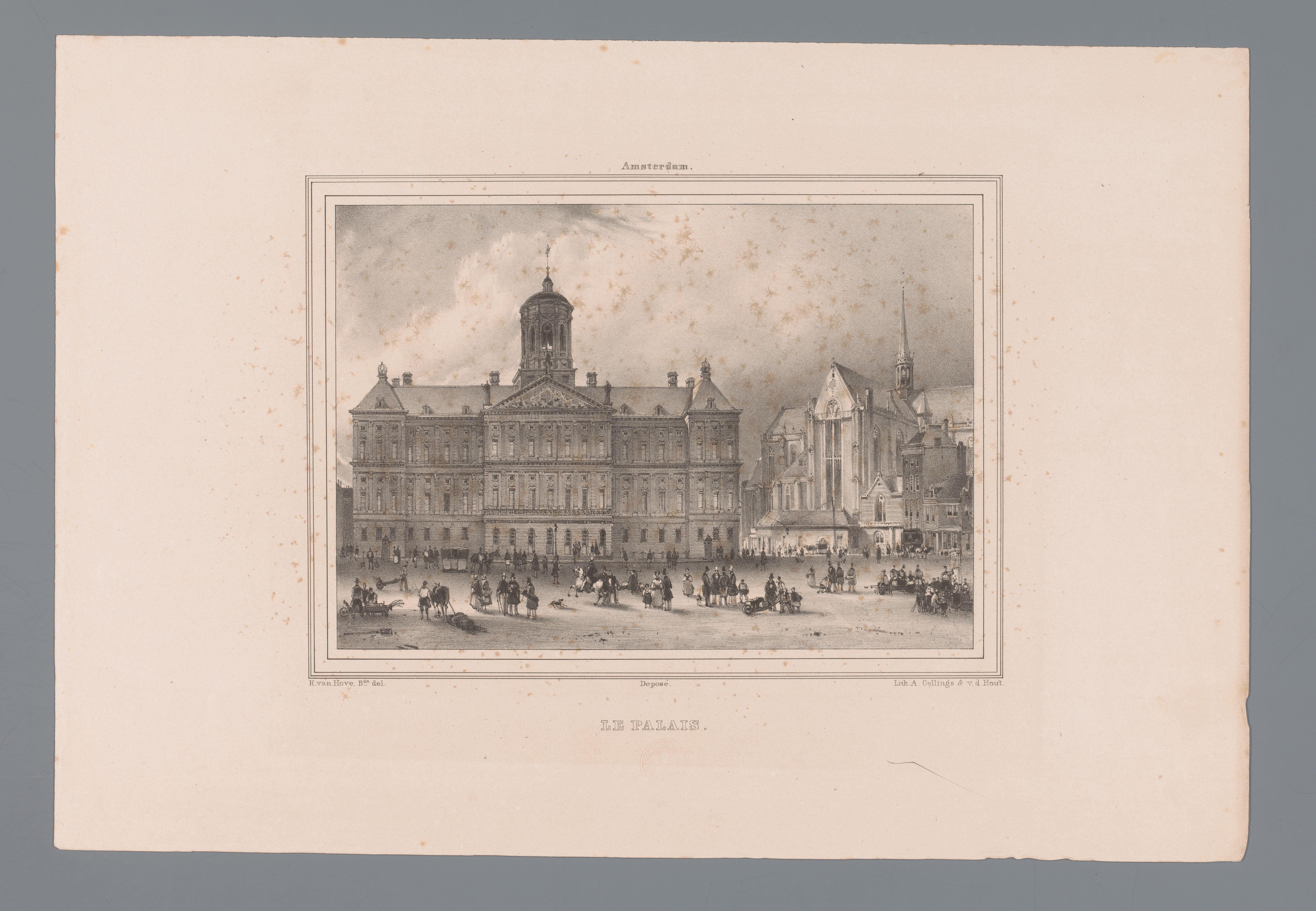 Paleis op de Dam en De Nieuwe Kerk in Amsterdam