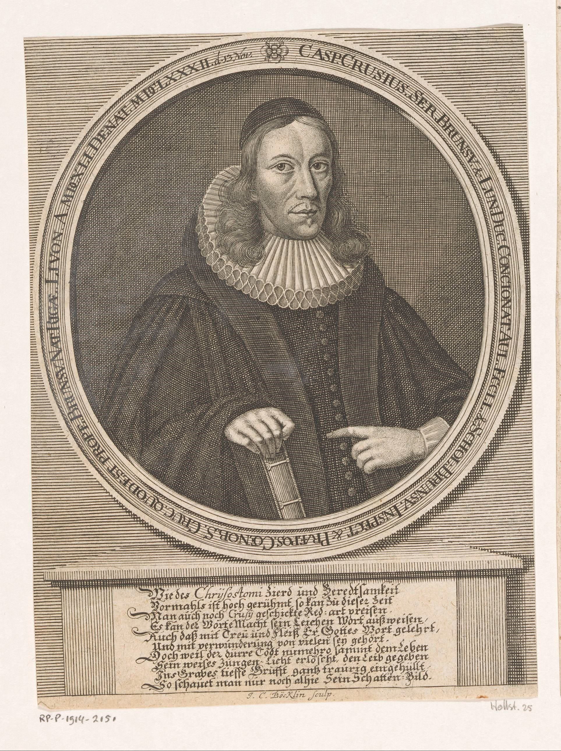 Portret van Caspar Crusius