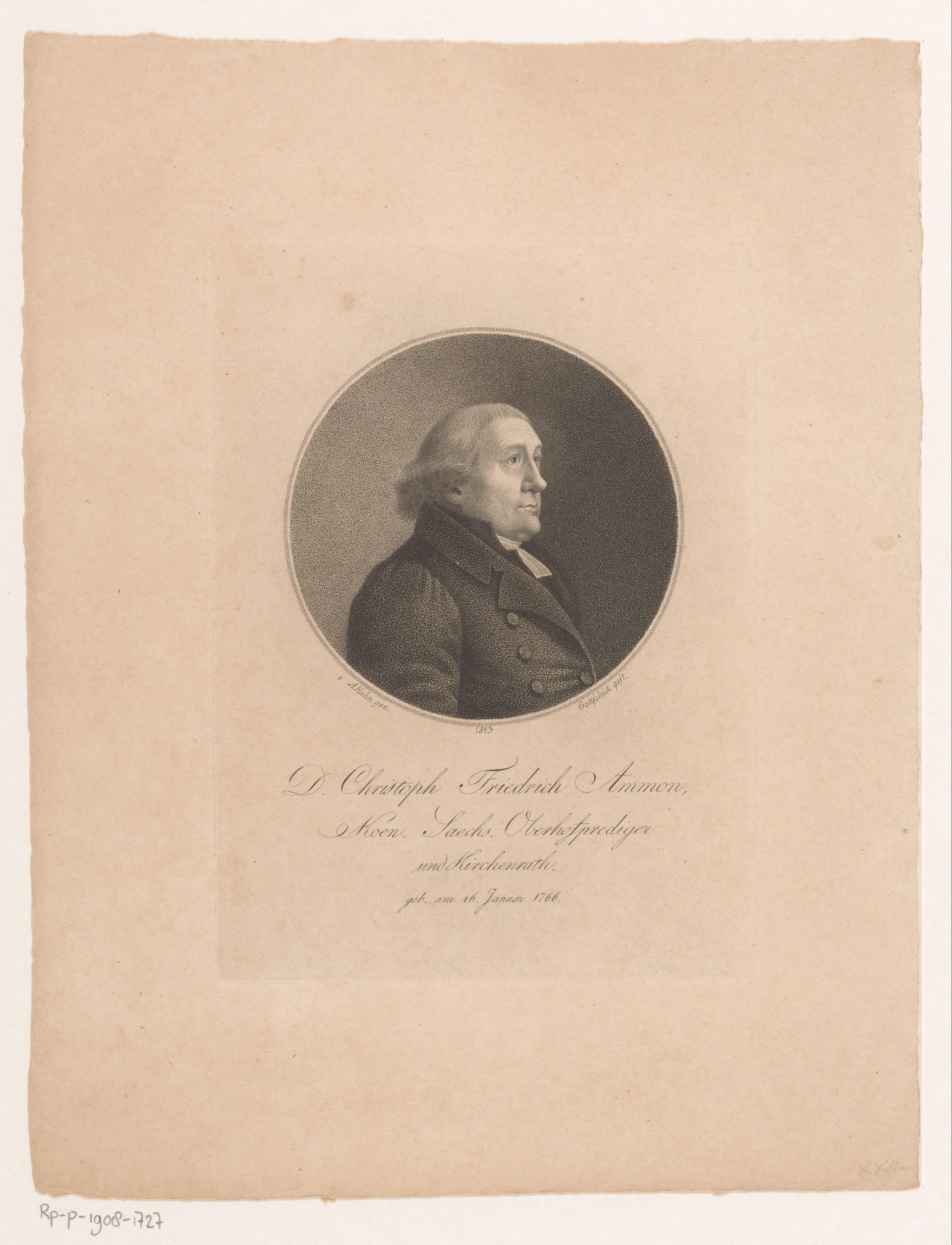 Portret van Christoph Friedrich von Ammon