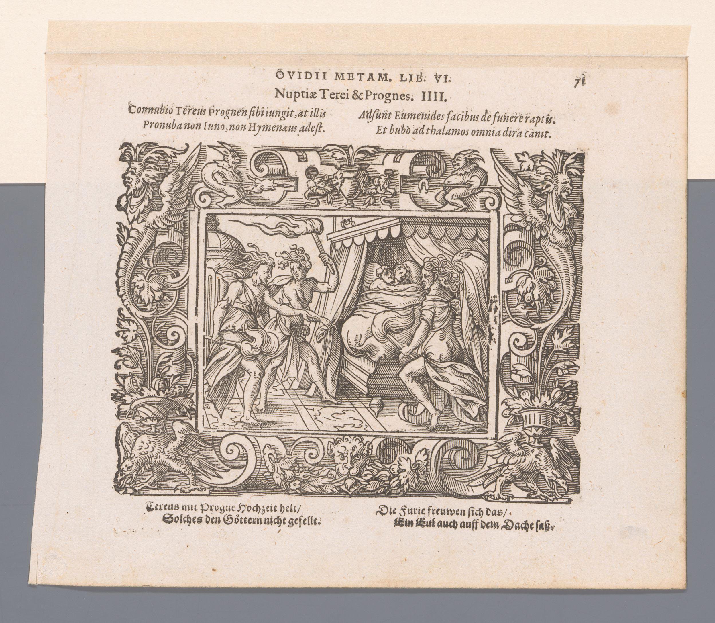 Furiën bij het huwelijksbed van Tereus en Procne