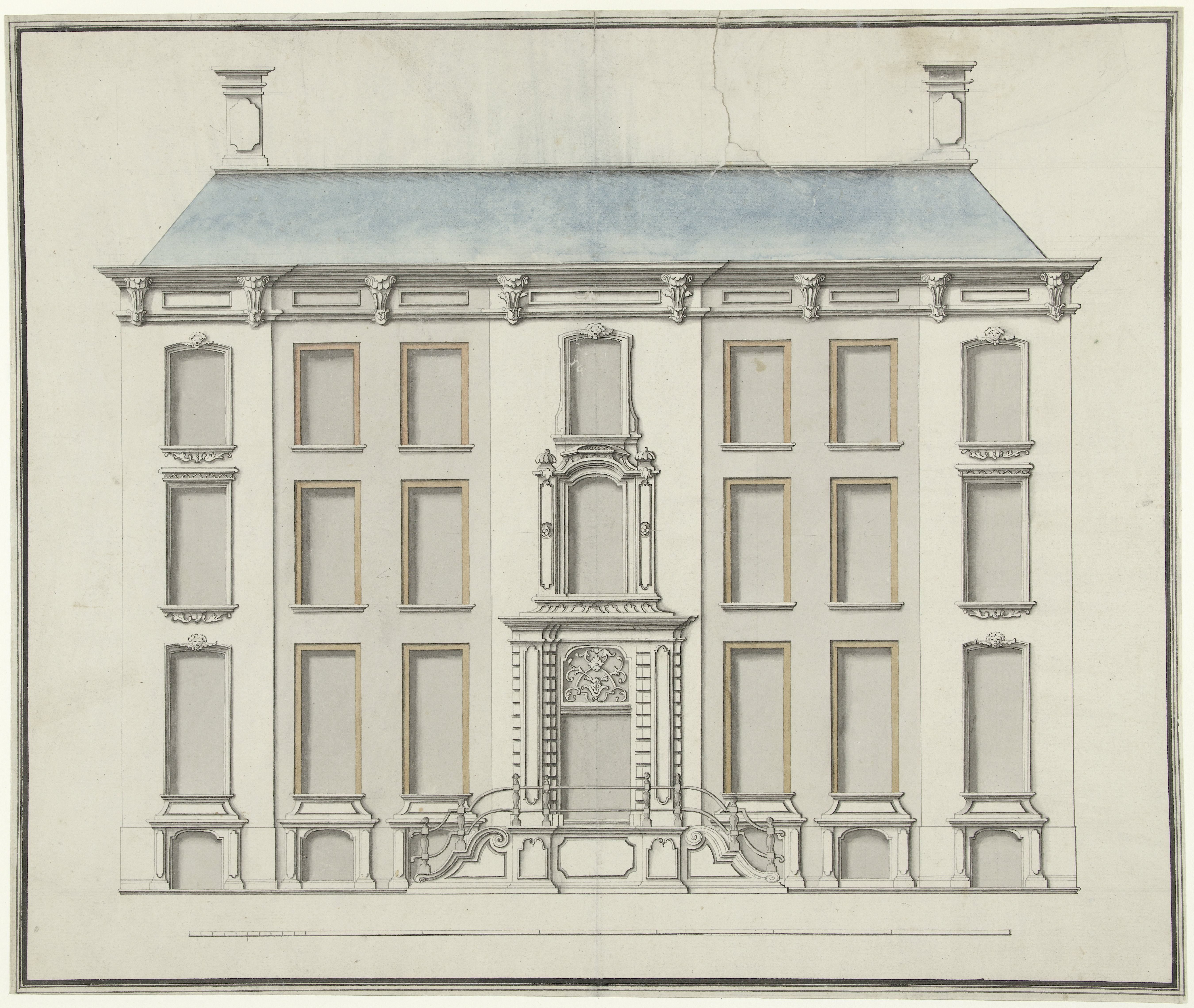Voornaam woonhuis met hoge stoep