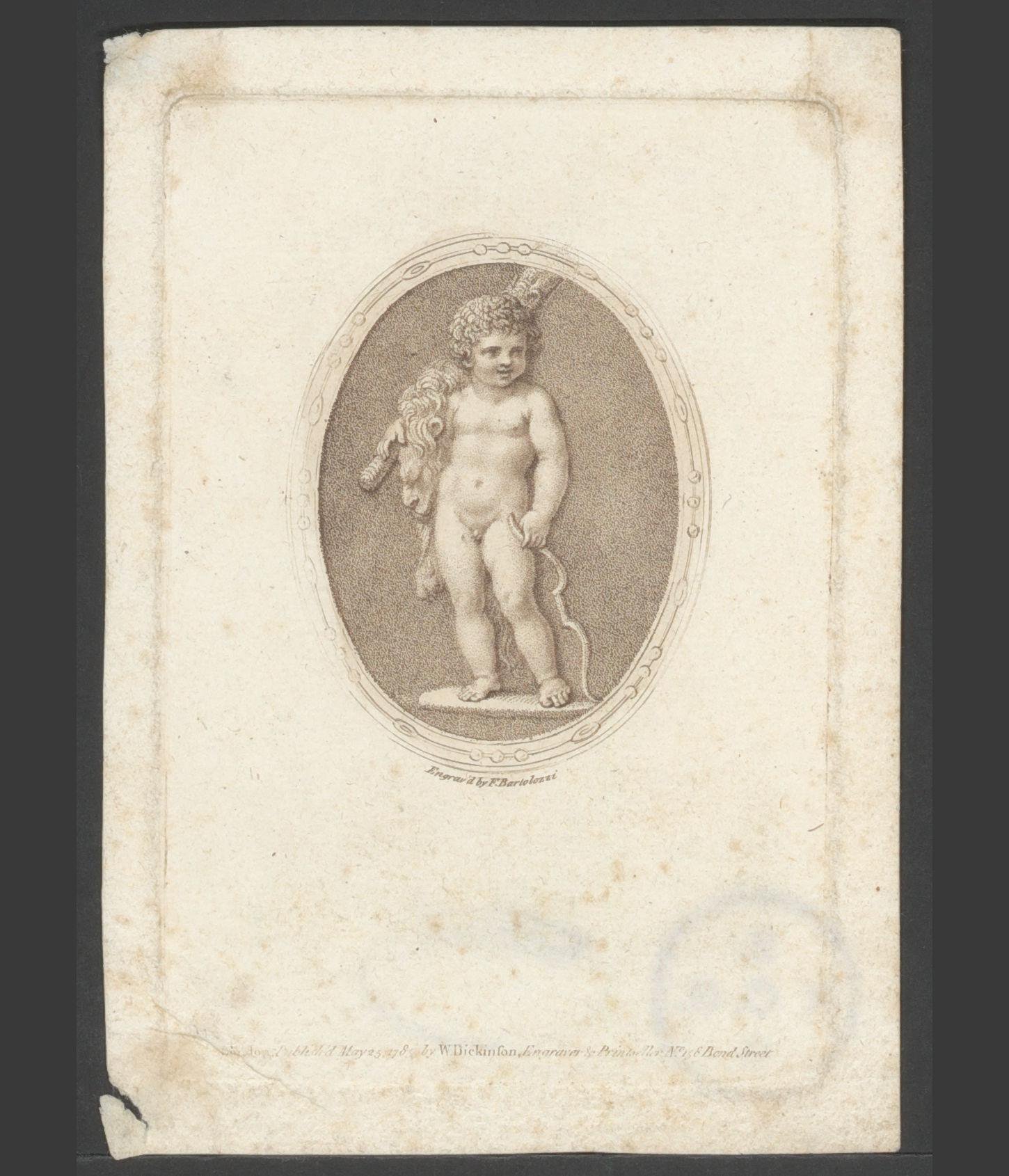 Mannelijke putto als Hercules