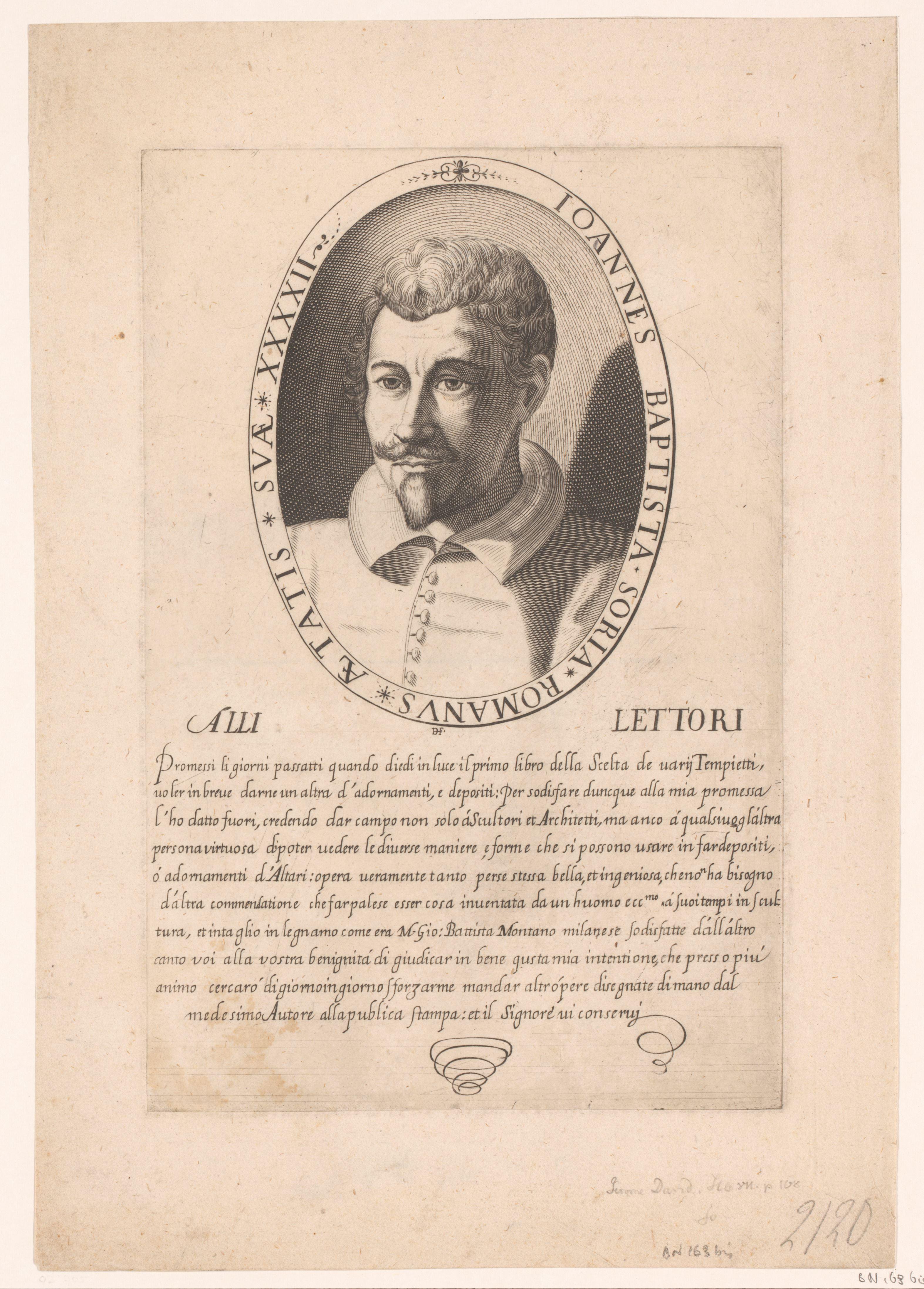 Portret van Giovanni Battista Soria op 42-jarige leeftijd