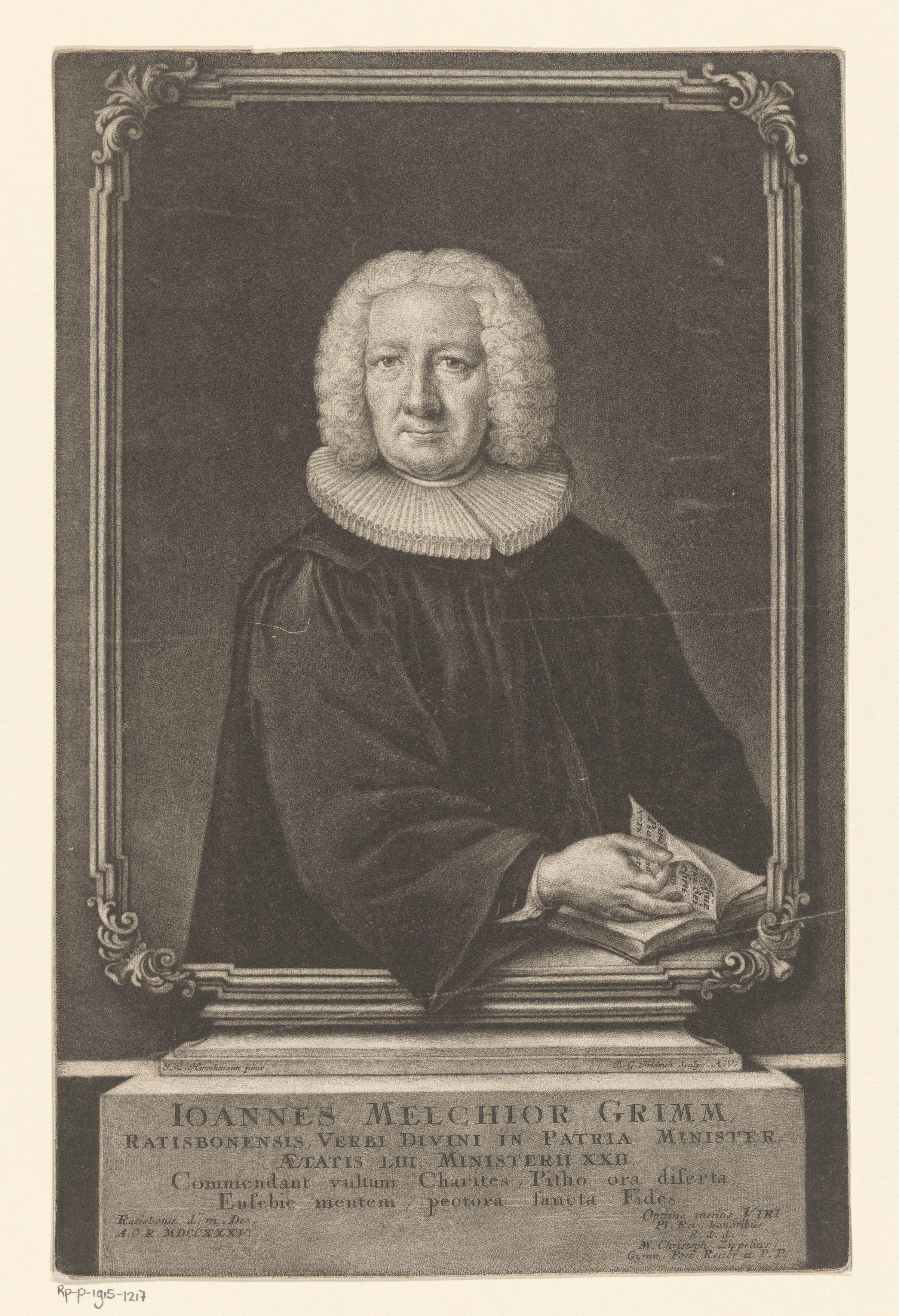 Portret van Johann Melchior Grimm