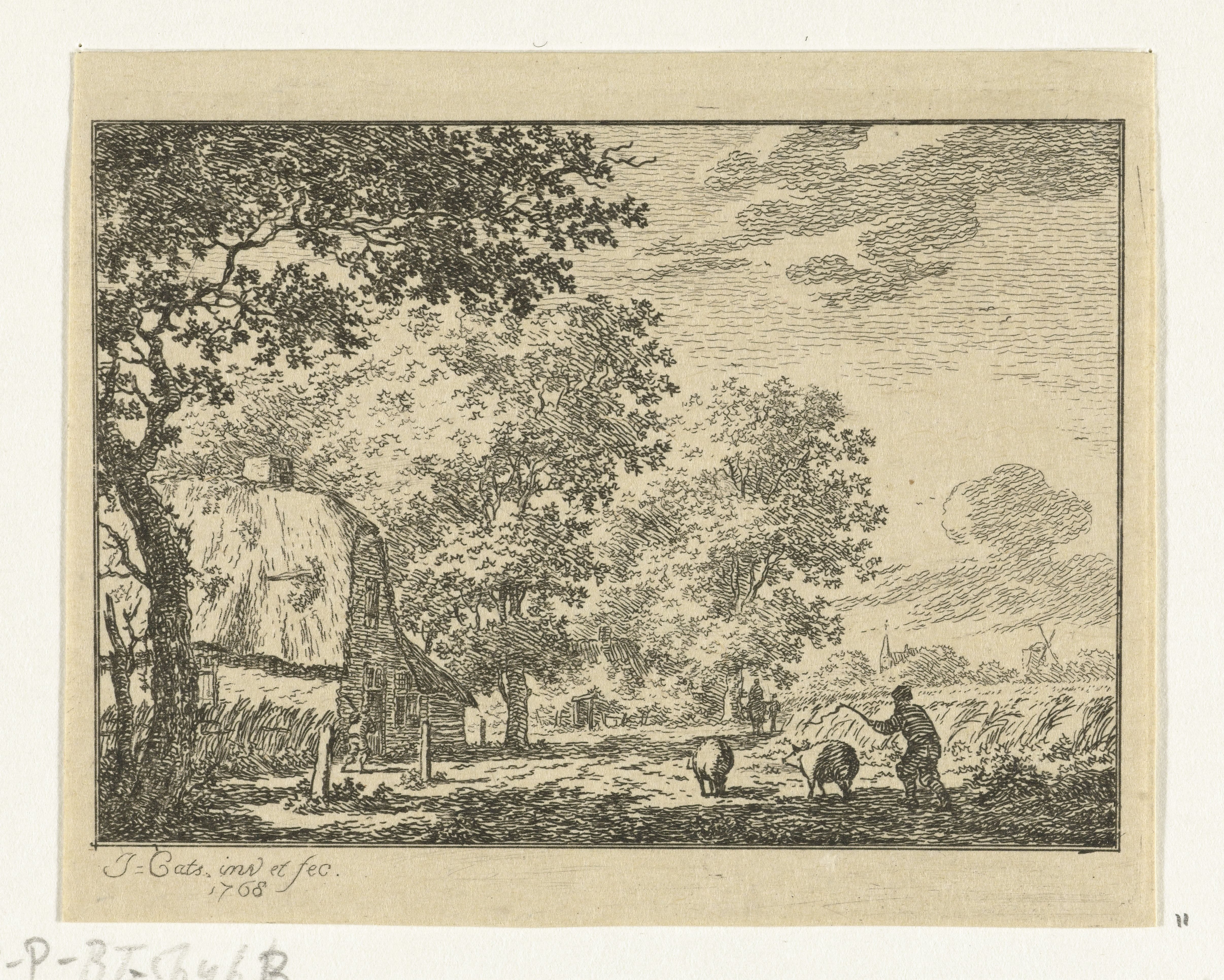 Landschap met varkenshoeder