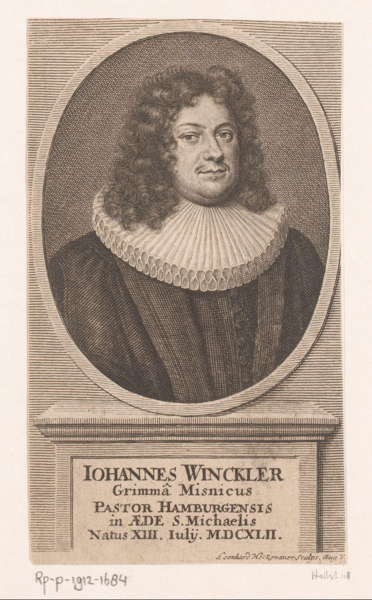 Portret van Johann Winckler