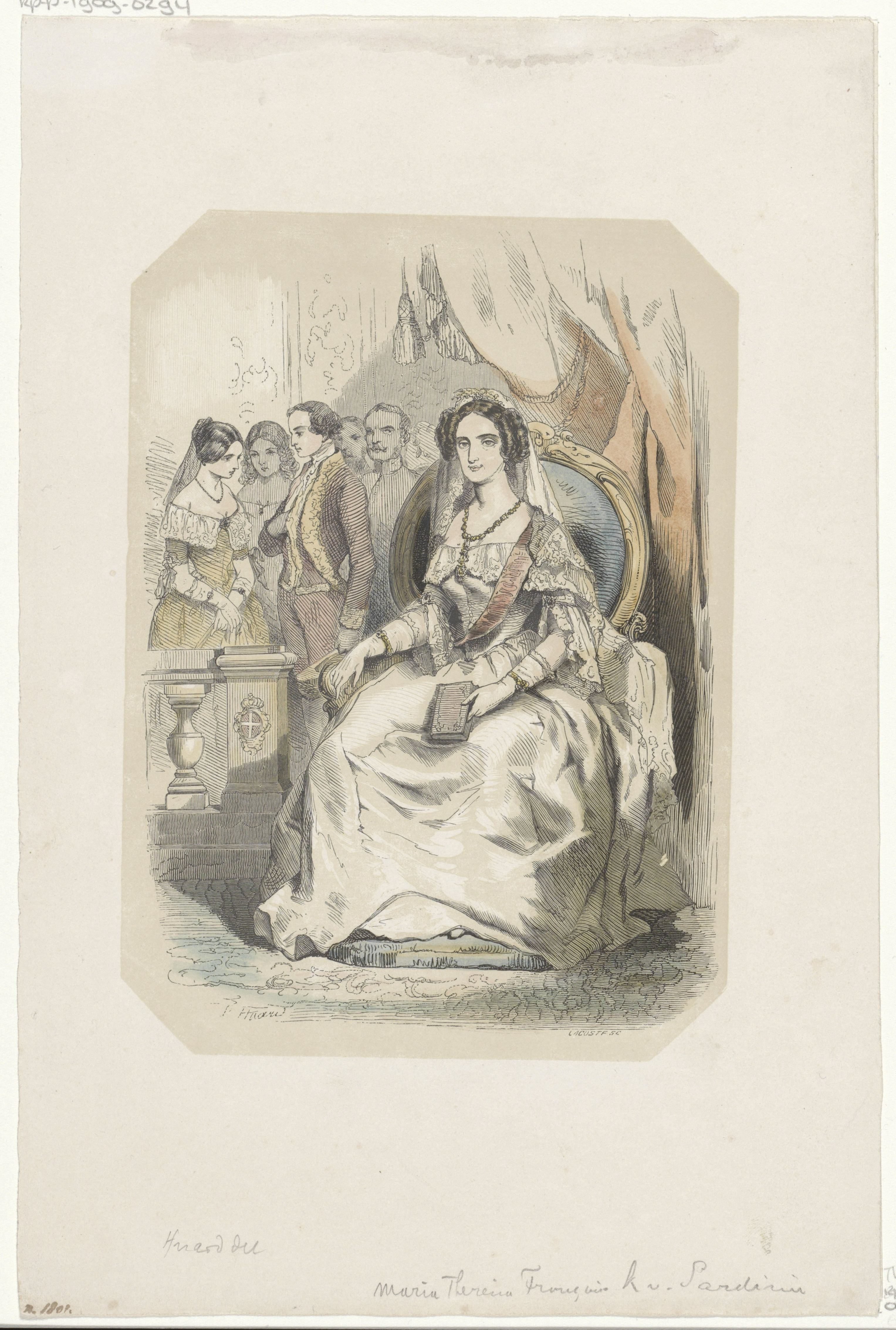 Portret van Maria Theresia, koningin van Sardinië