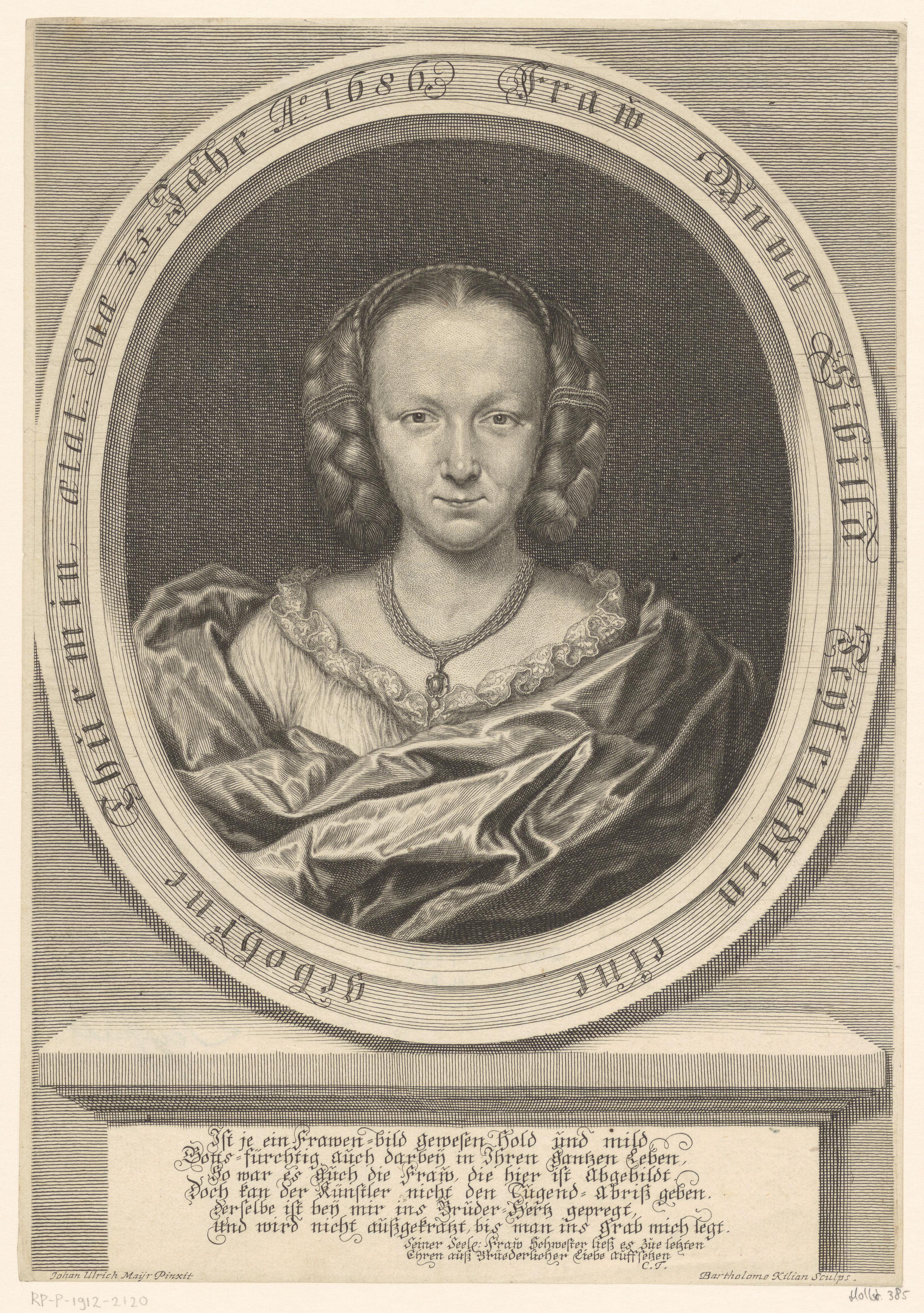 Portret van Anna Sibilla Seyfried