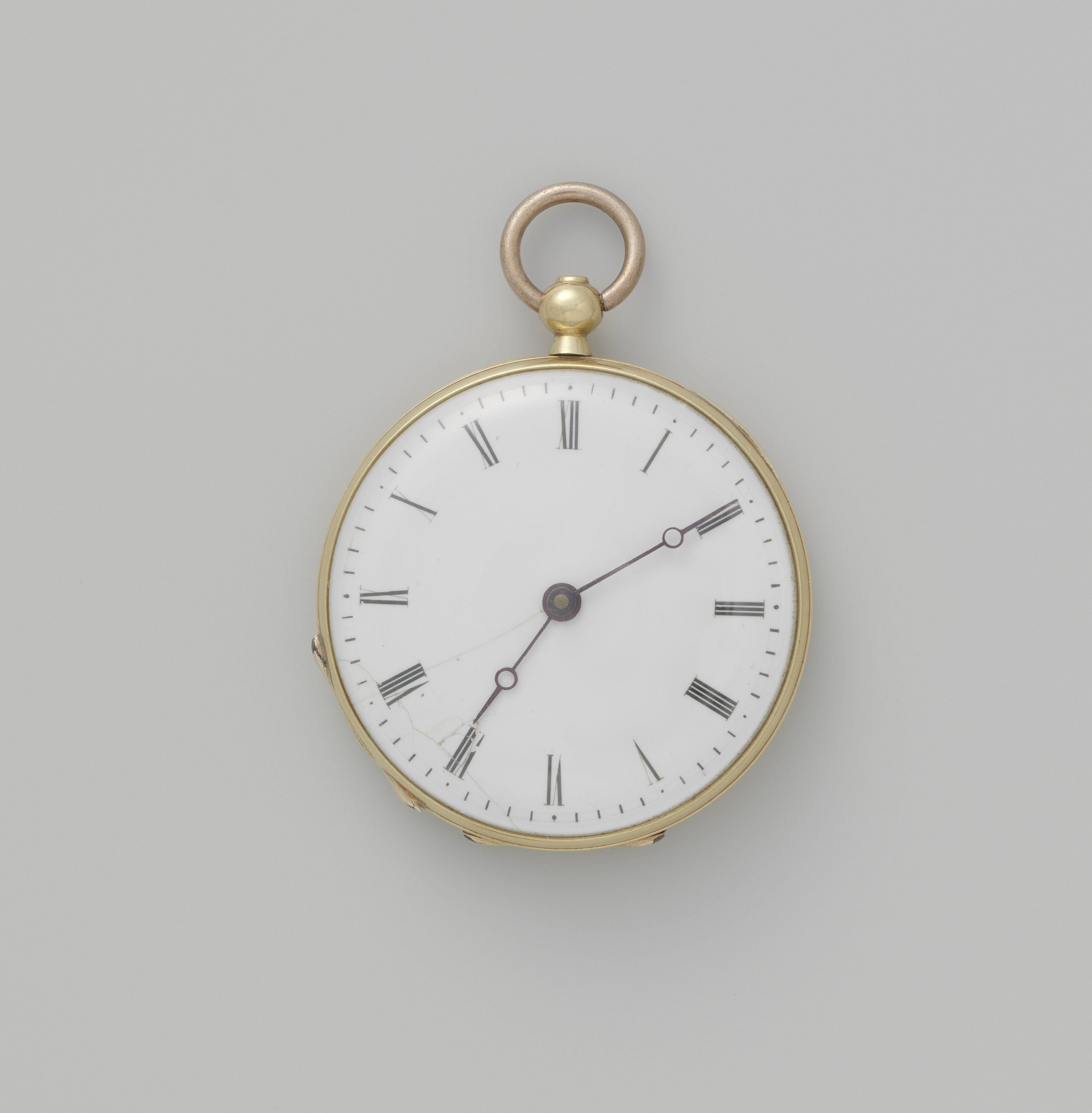 Horloge met rivierlandschap