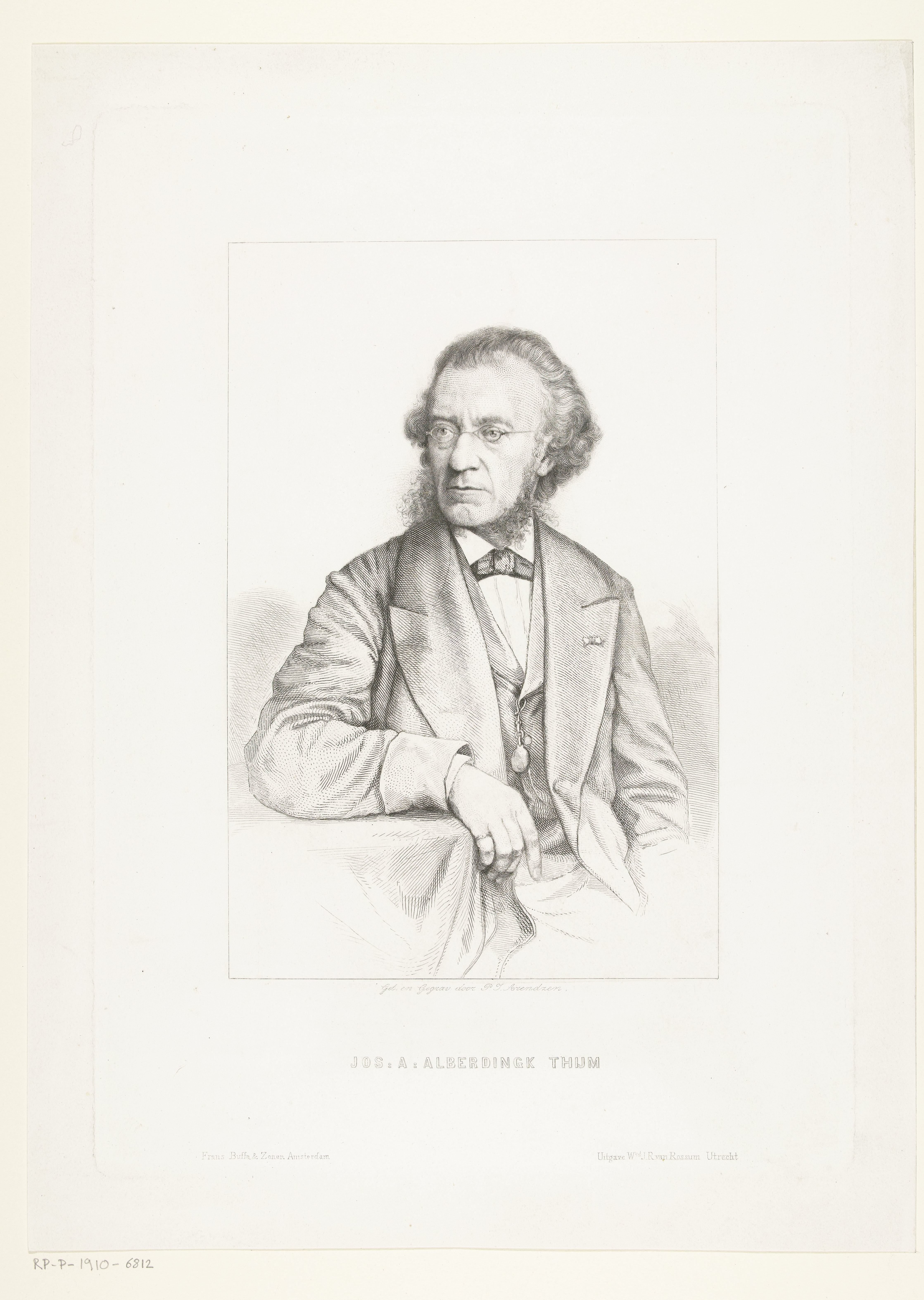 Portret van Josephus Albertus Alberdingk Thijm