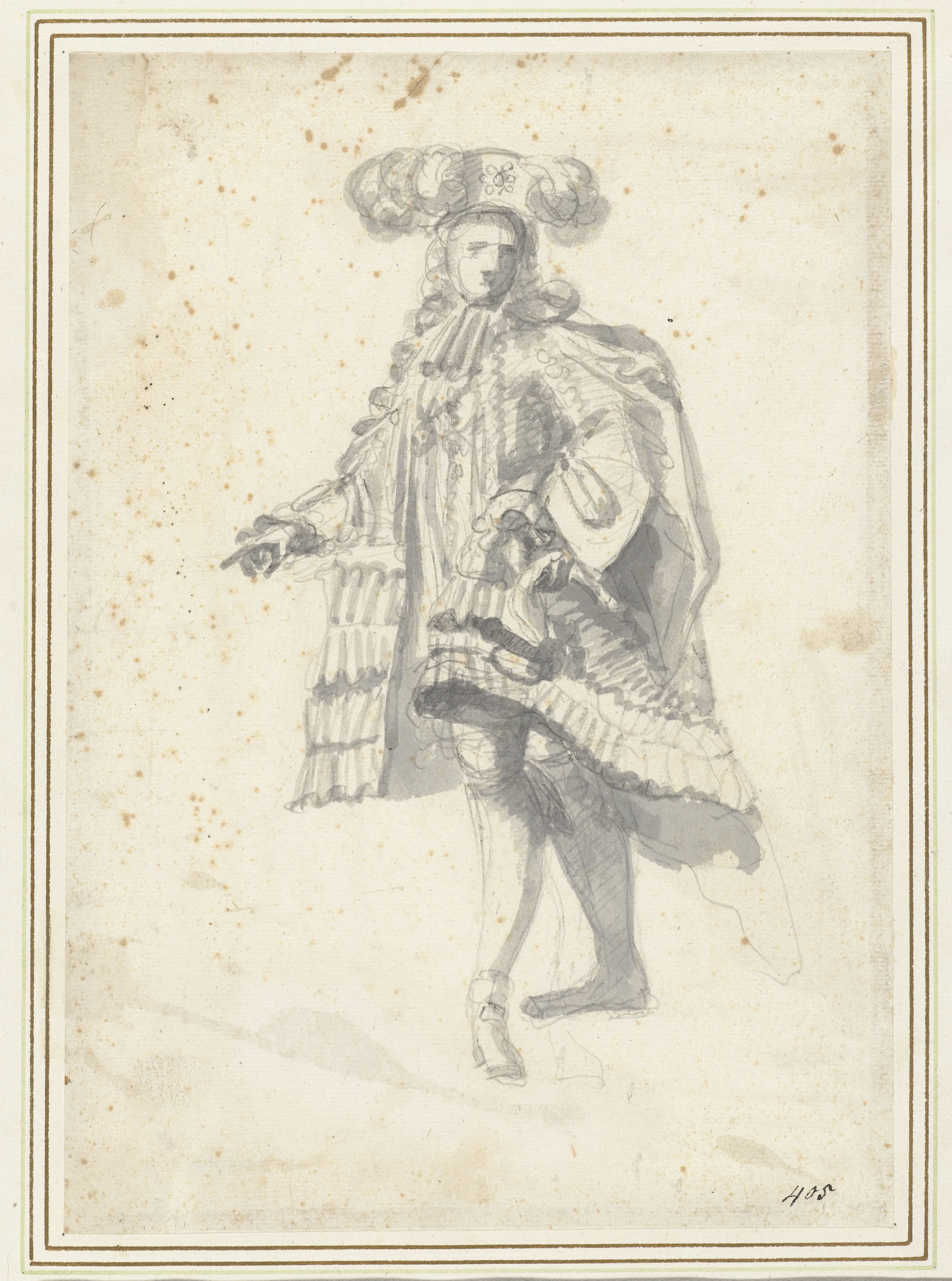 Schets voor de figuur van Willem III (?)