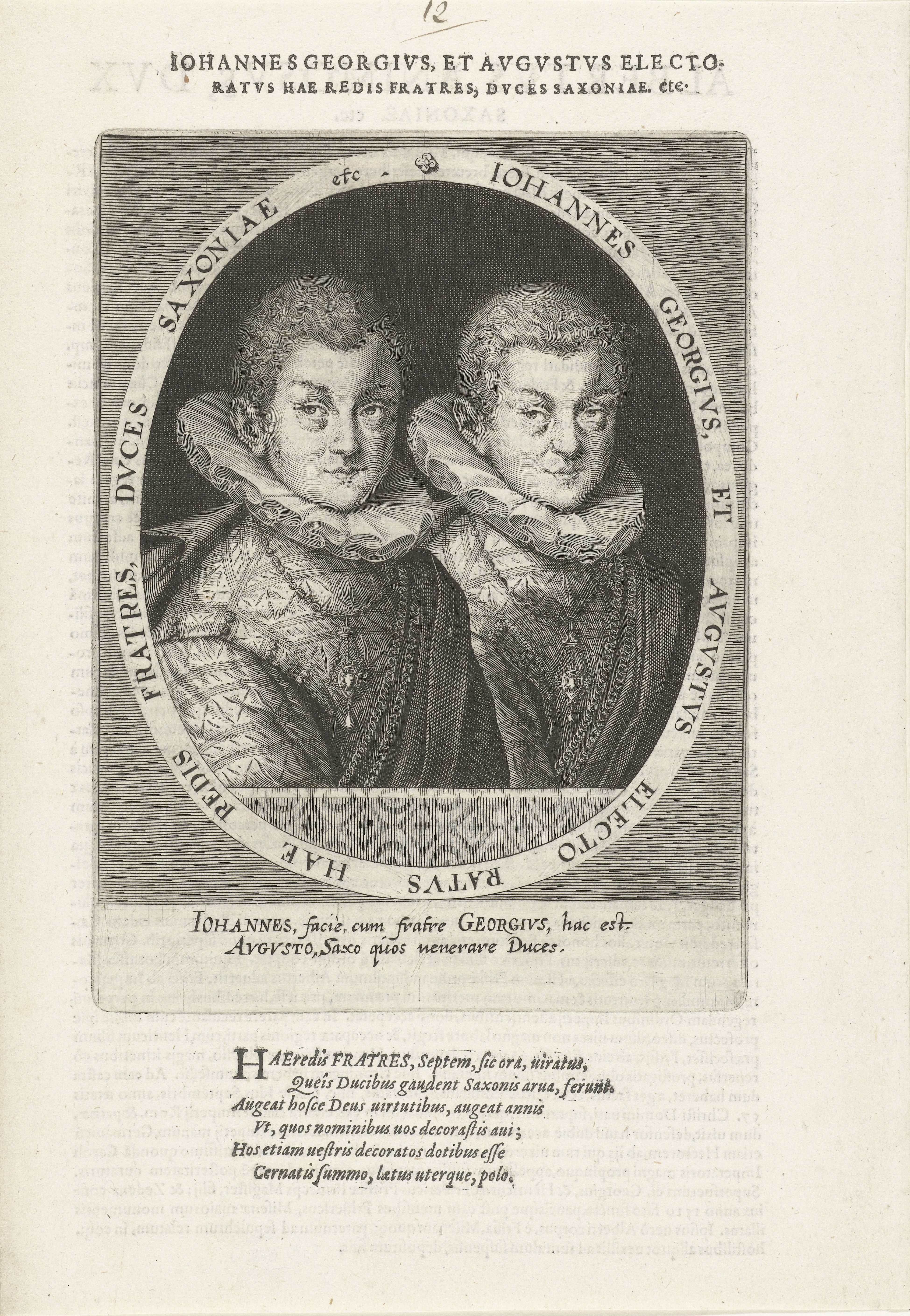 Dubbelportret van Johann Georg en August van Saksen