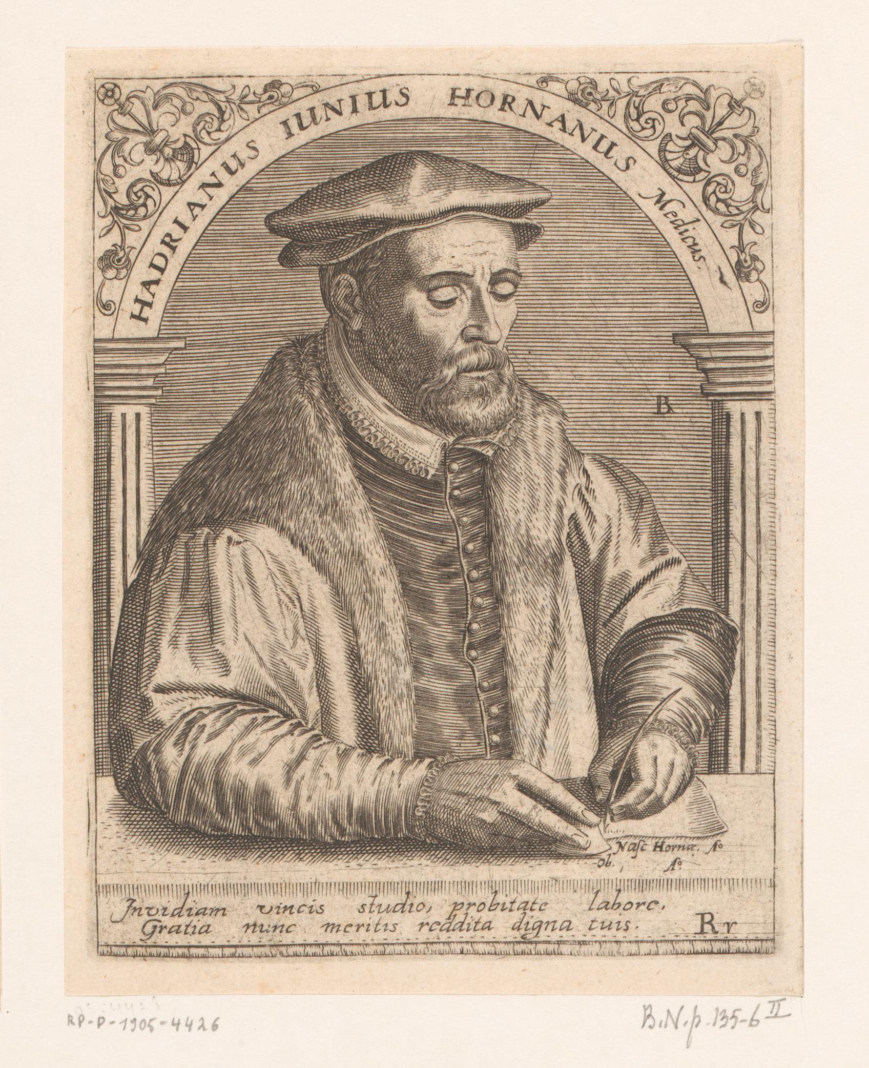 Portret van Hadrianus Junius