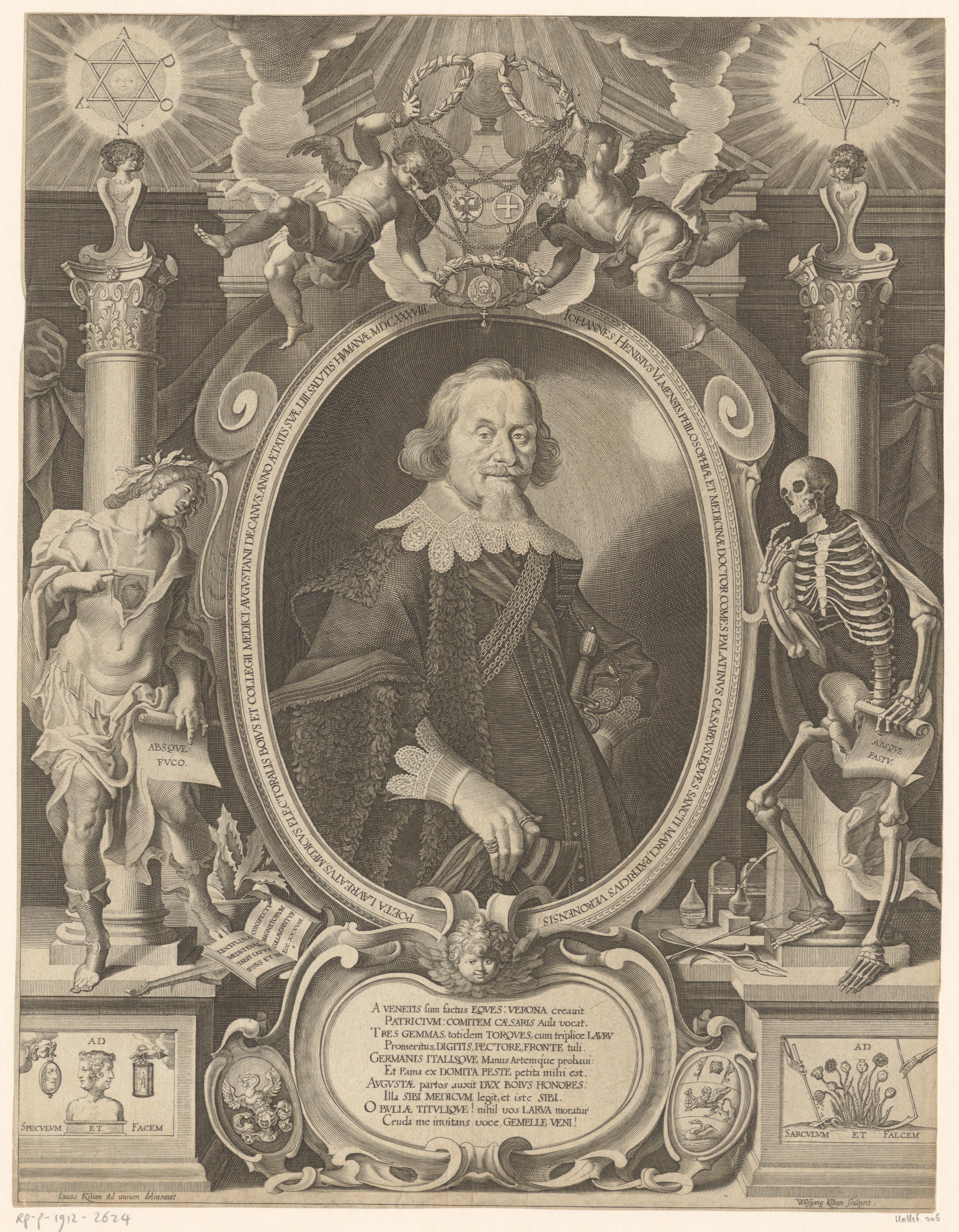 Portret van Johannes Heins op 53-jarige leeftijd