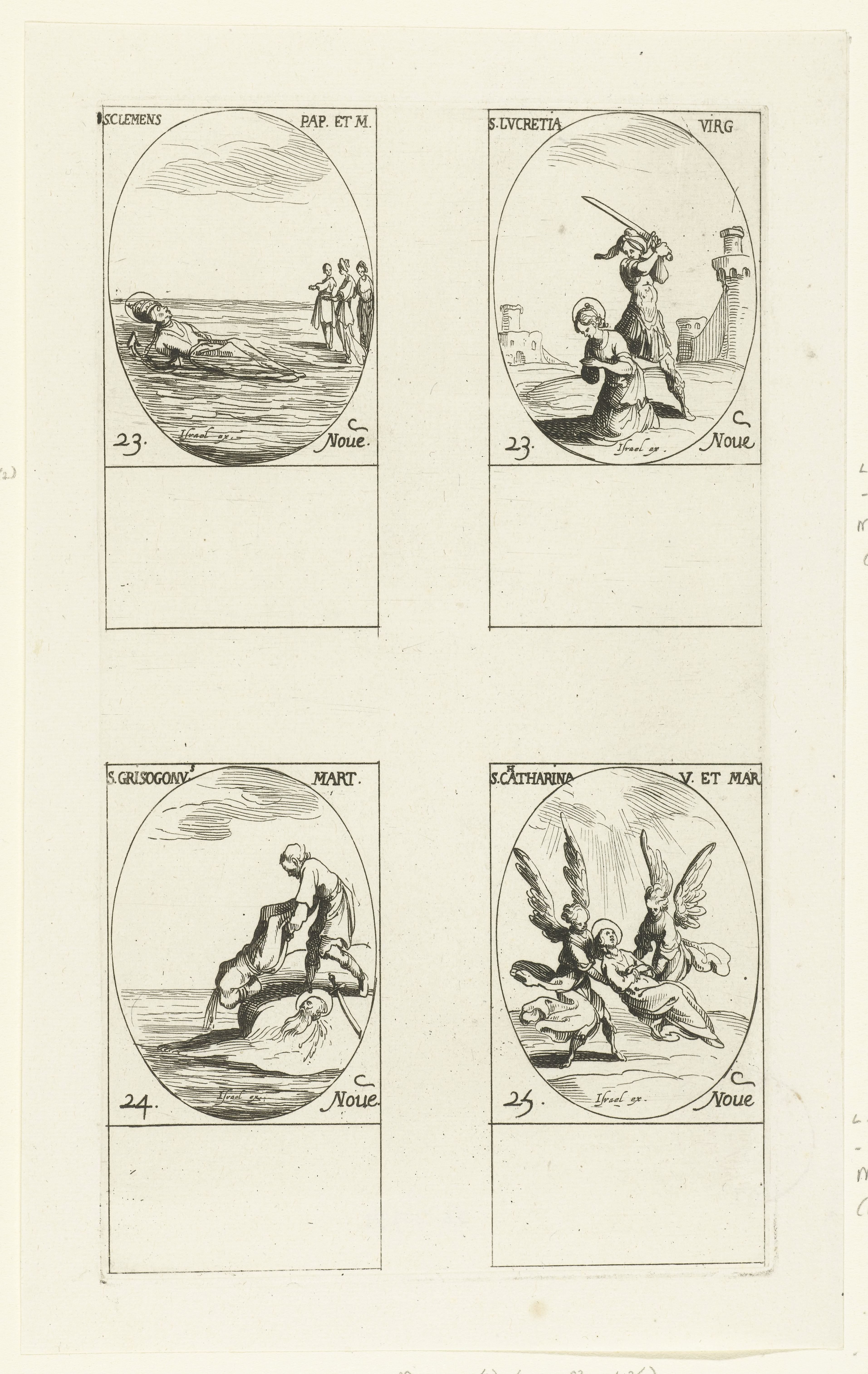 Heilige Clemens I, Heilige Lucretia van Mérida, Heilige Chrysogonus van Aquileia, Heilige Catharina van Alexandrië (23-25 november)