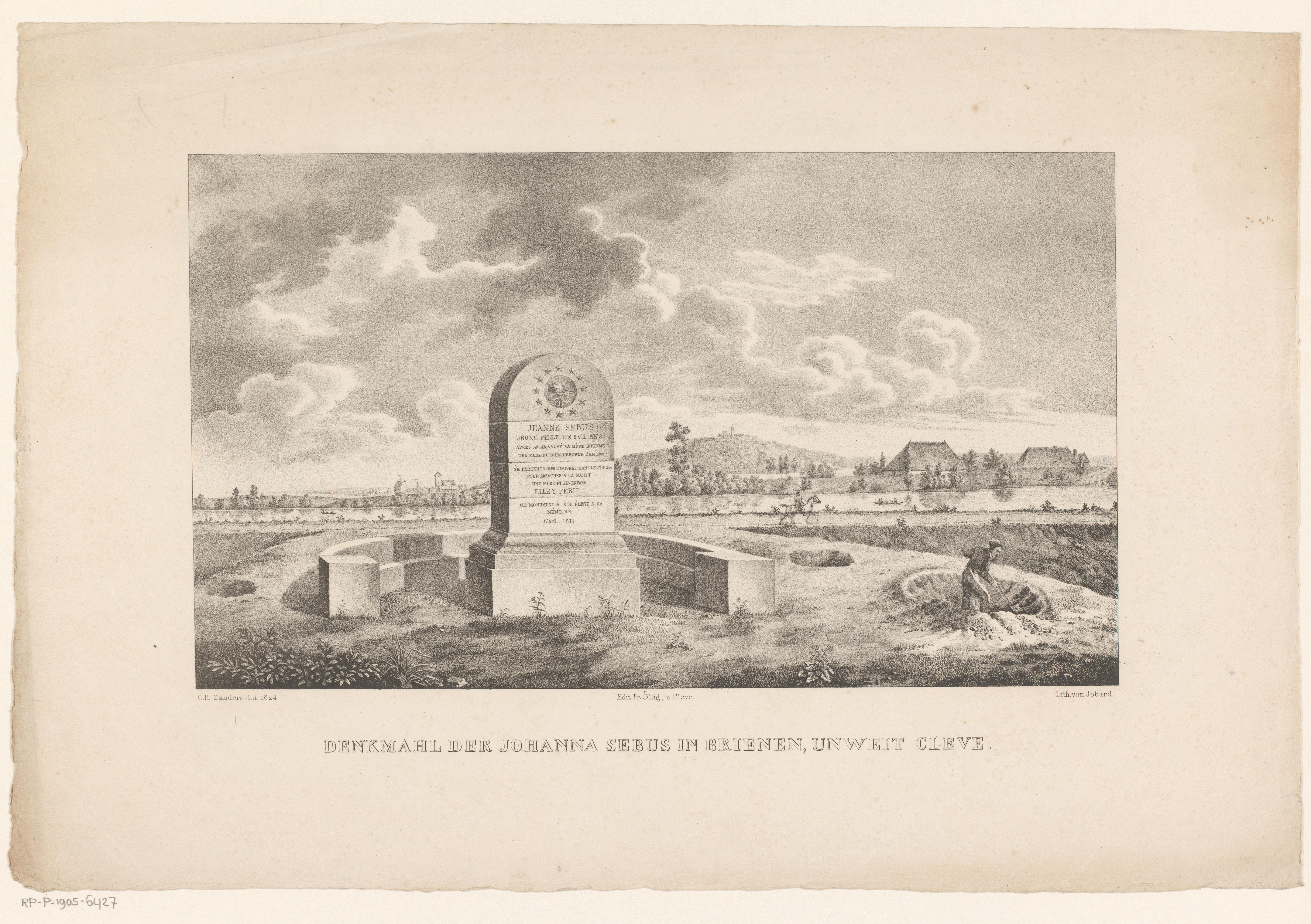 Gezicht op het monument voor Johanna Sebus