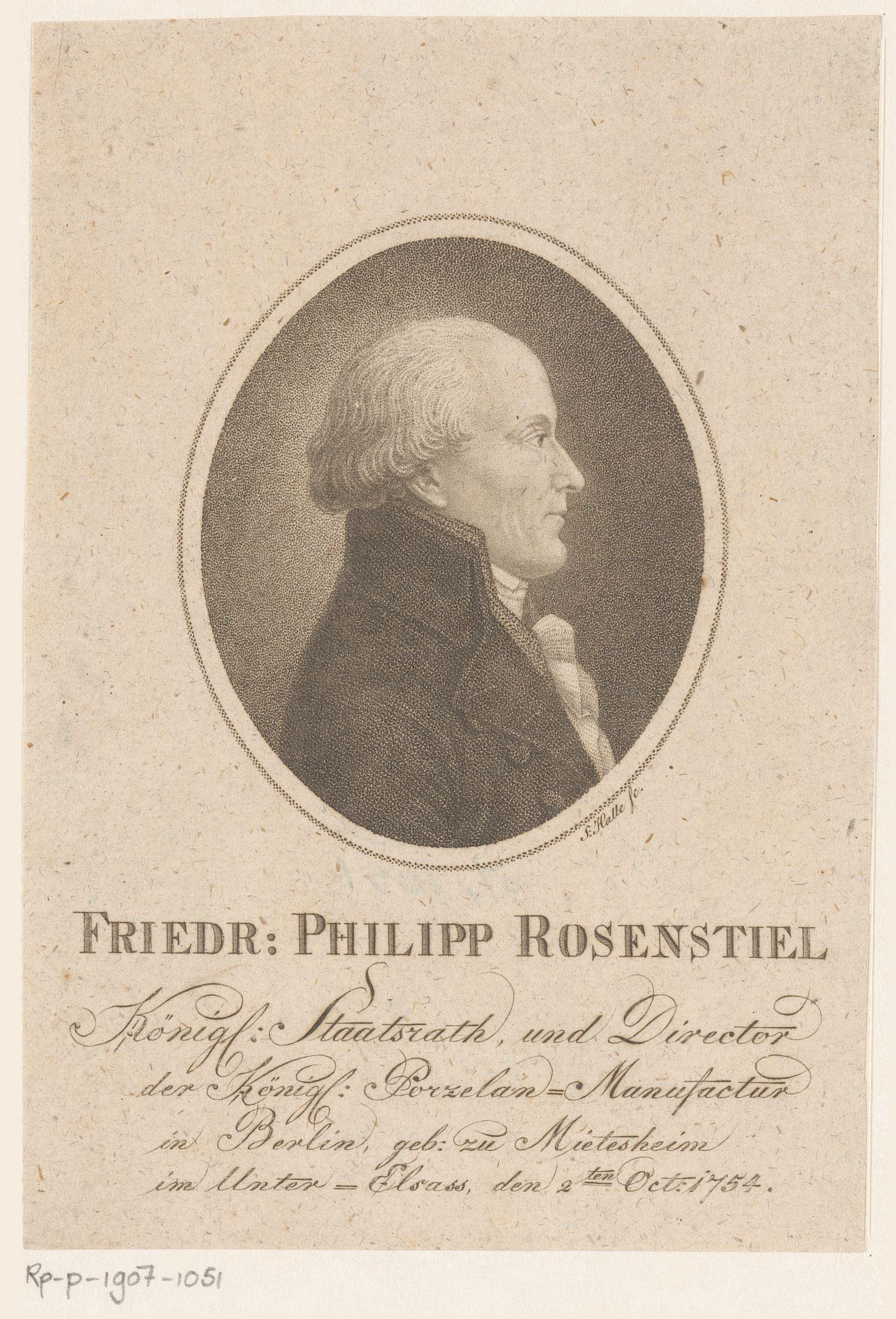 Portret van Friedrich Philipp Rosenstiel