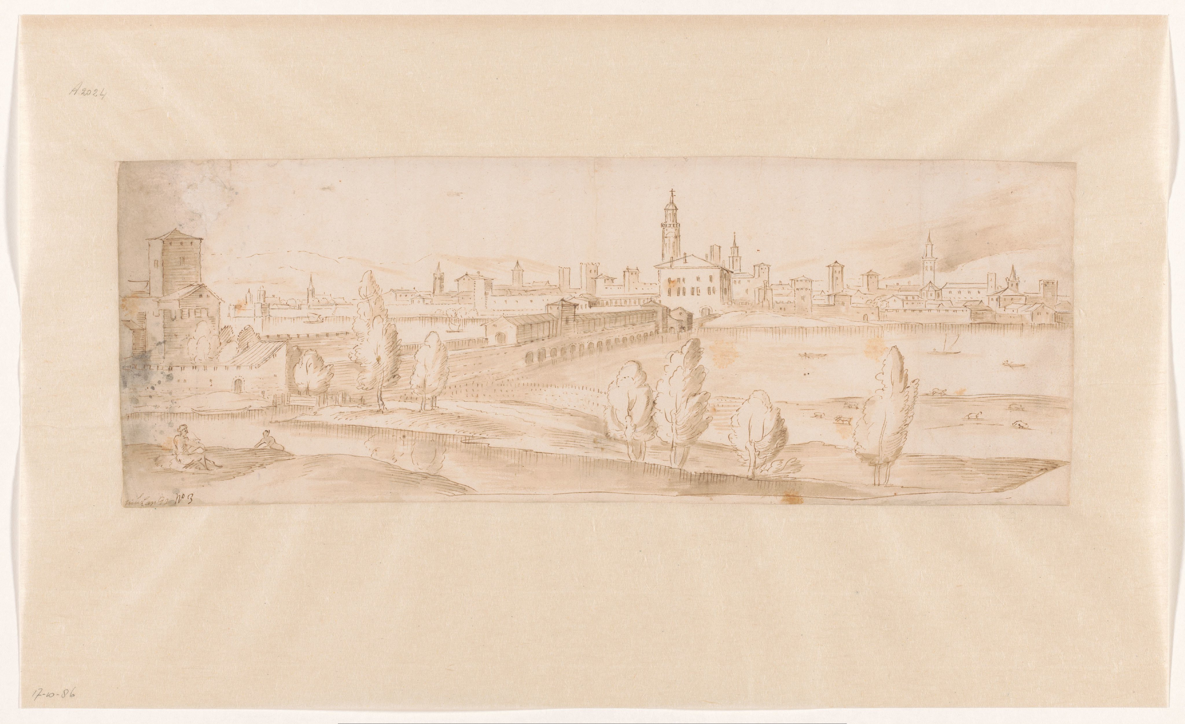 Gezicht op de stad Pavia