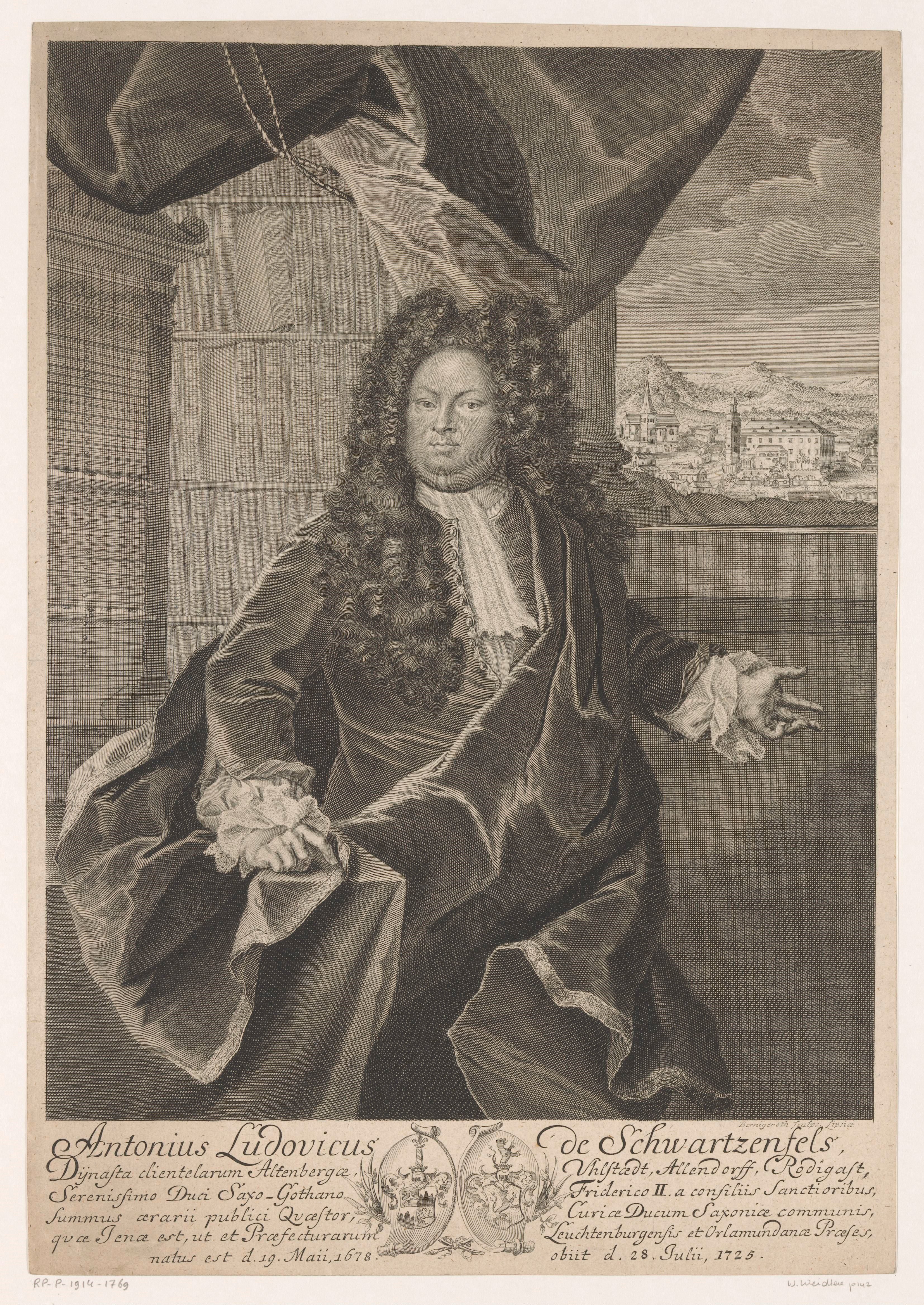 Portret van Anton Ludwig von Schwarzenfels
