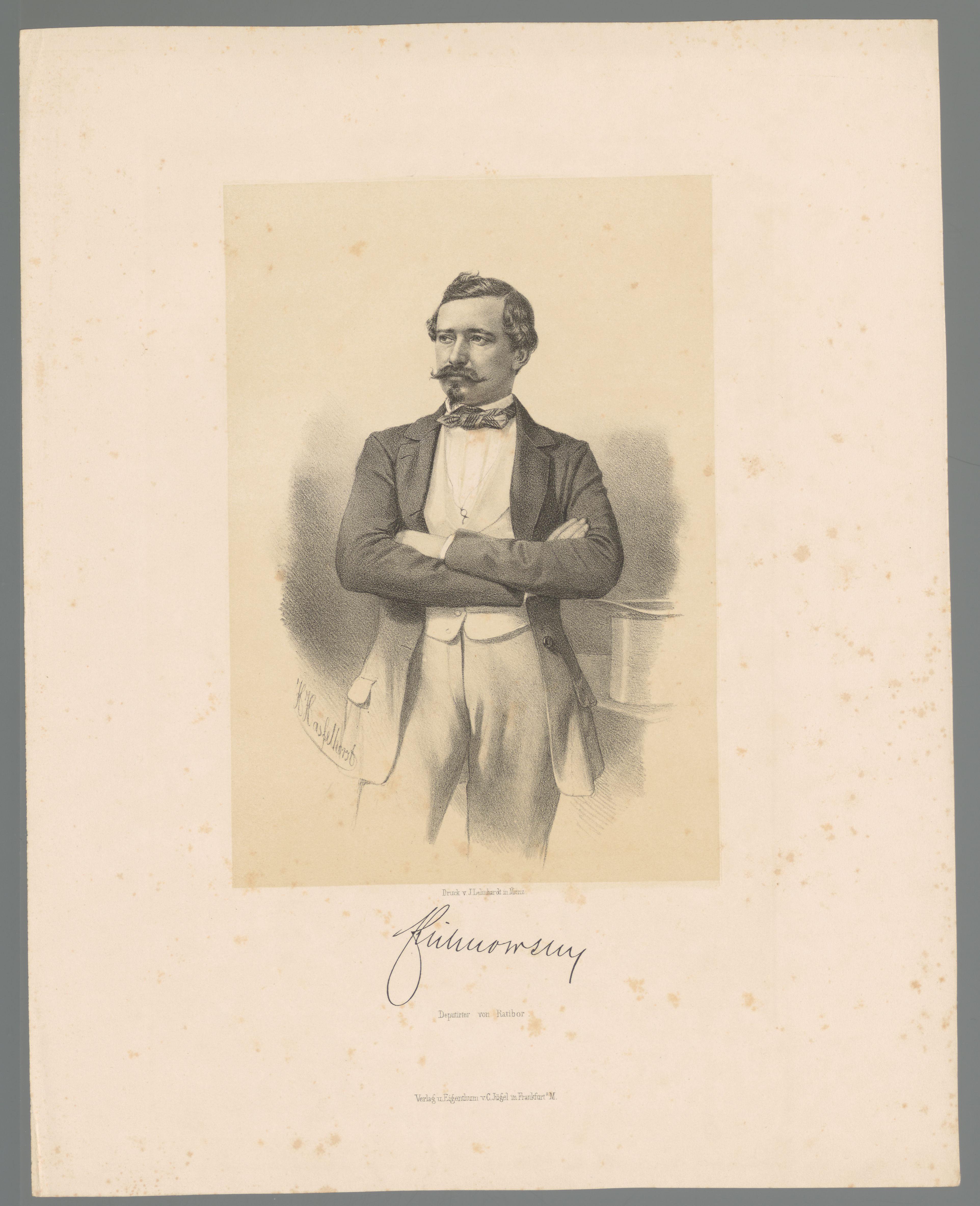 Portret van Felix Maria Vincenz Andreas von Lichnowsky