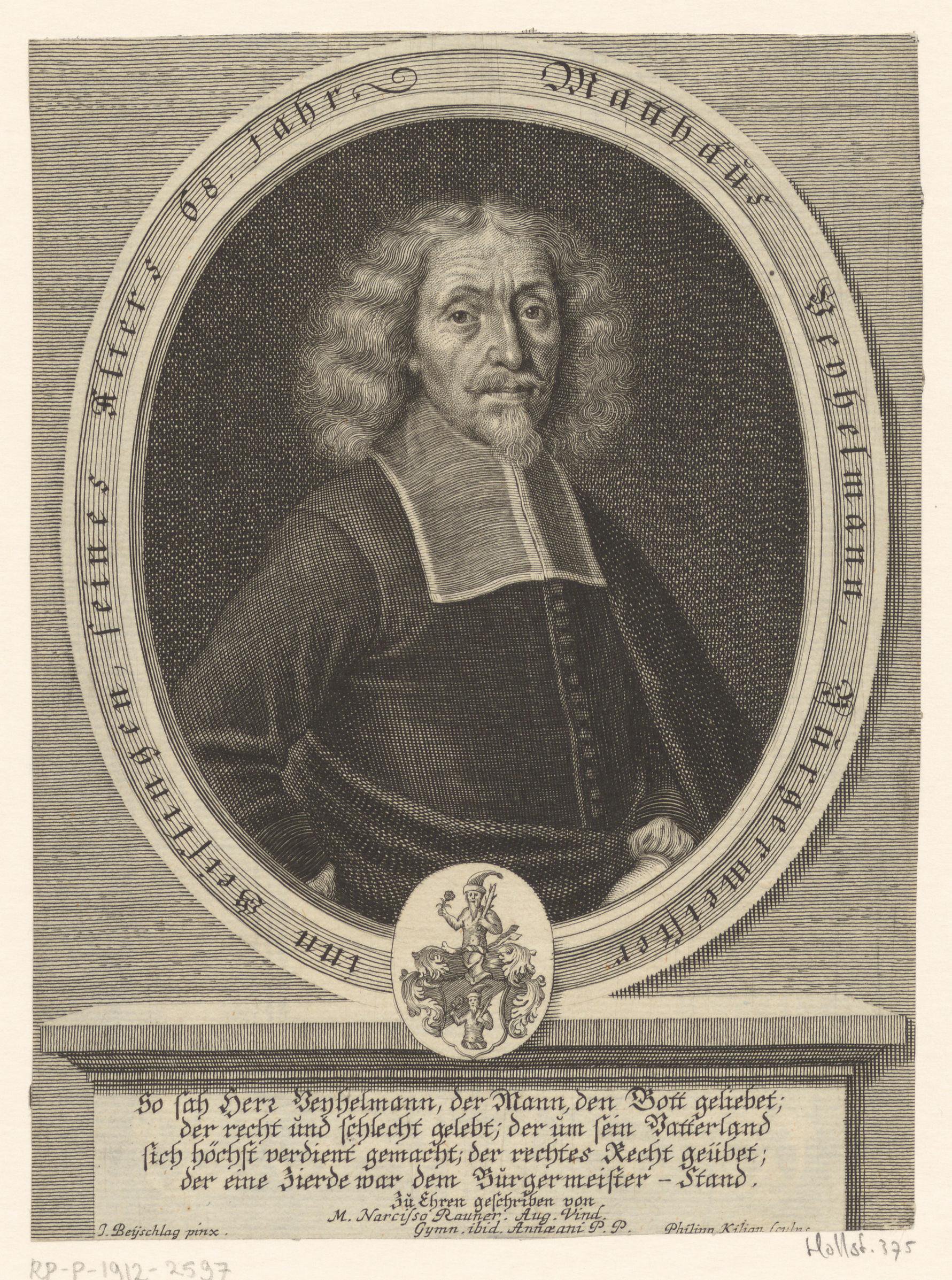 Portret van Matthäus Veyhelmann op 68-jarige leeftijd