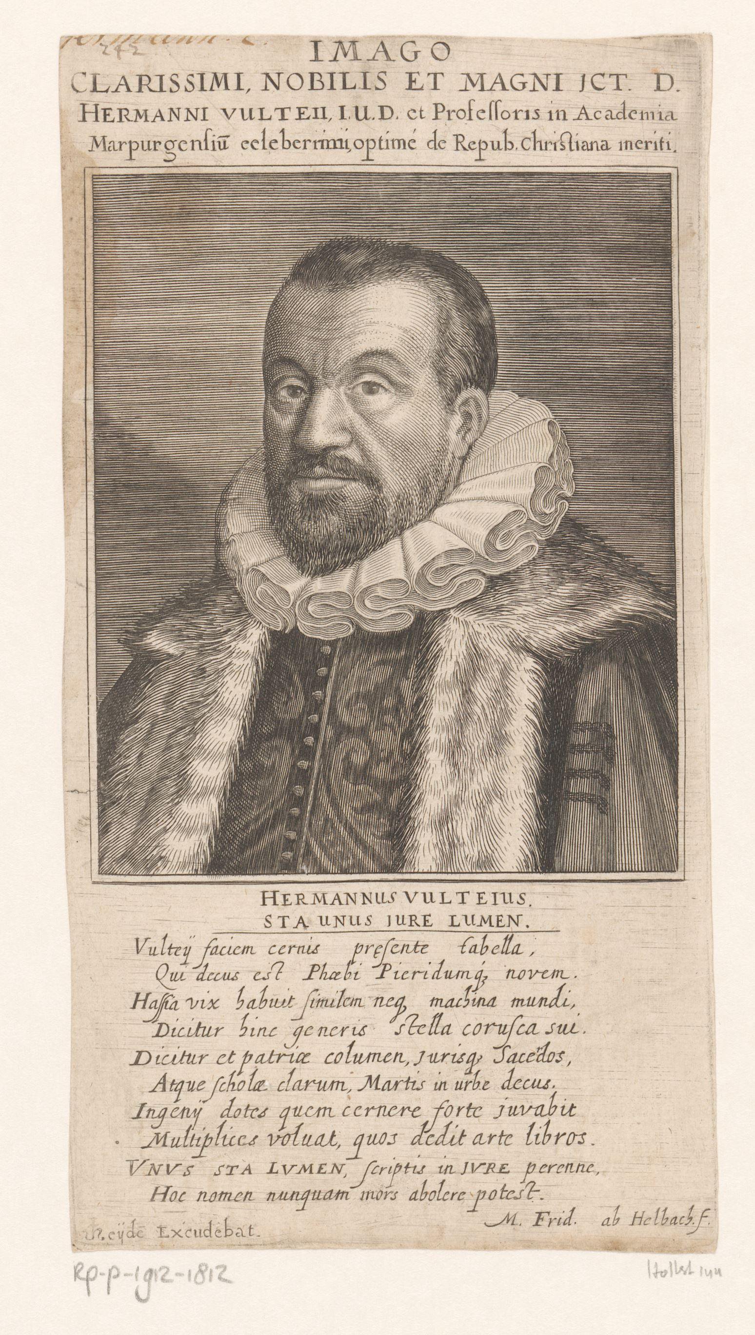 Portret van Hermann Vultejus