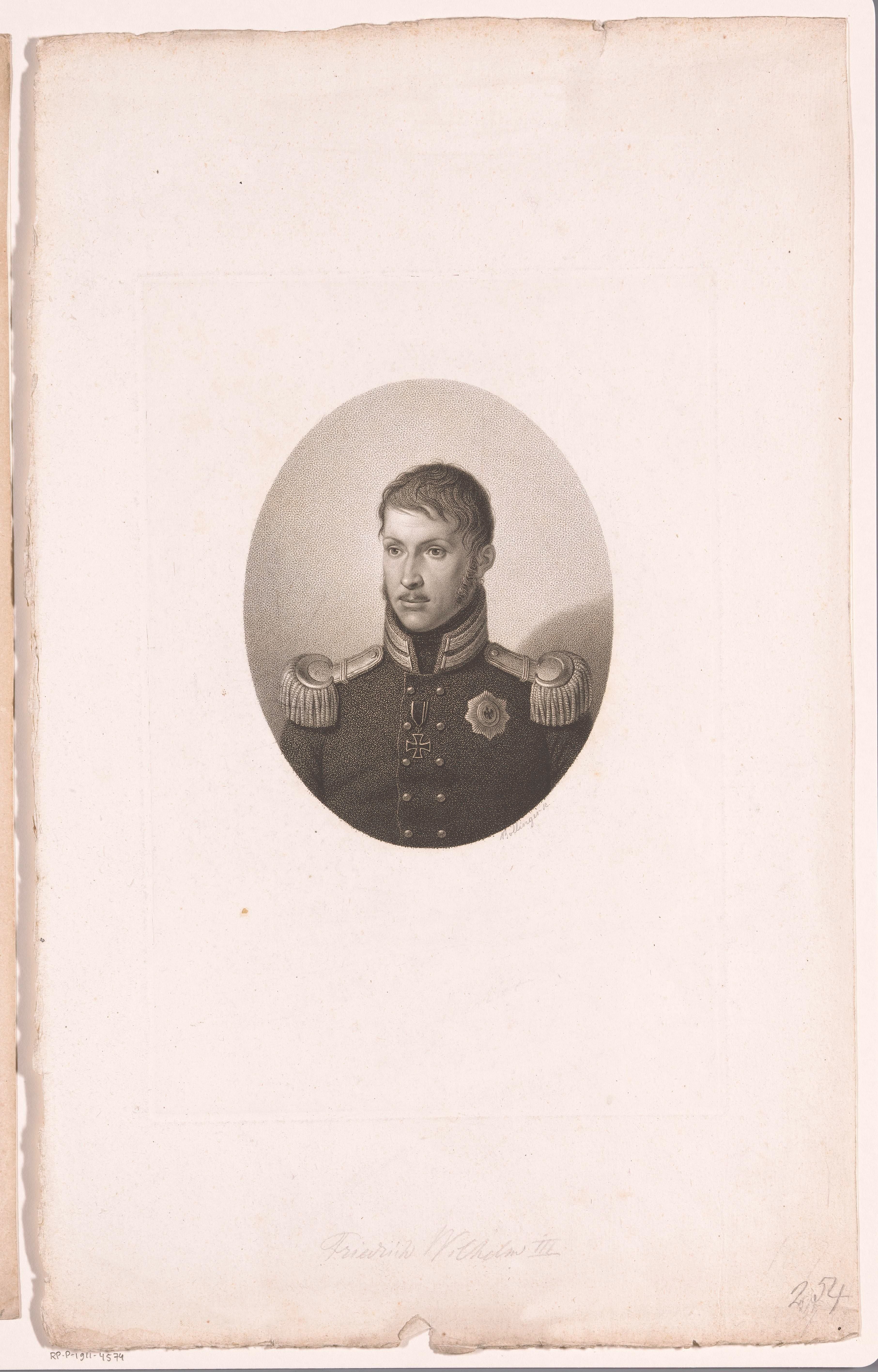 Portret van Friedrich Wilhelm III, koning van Pruisen