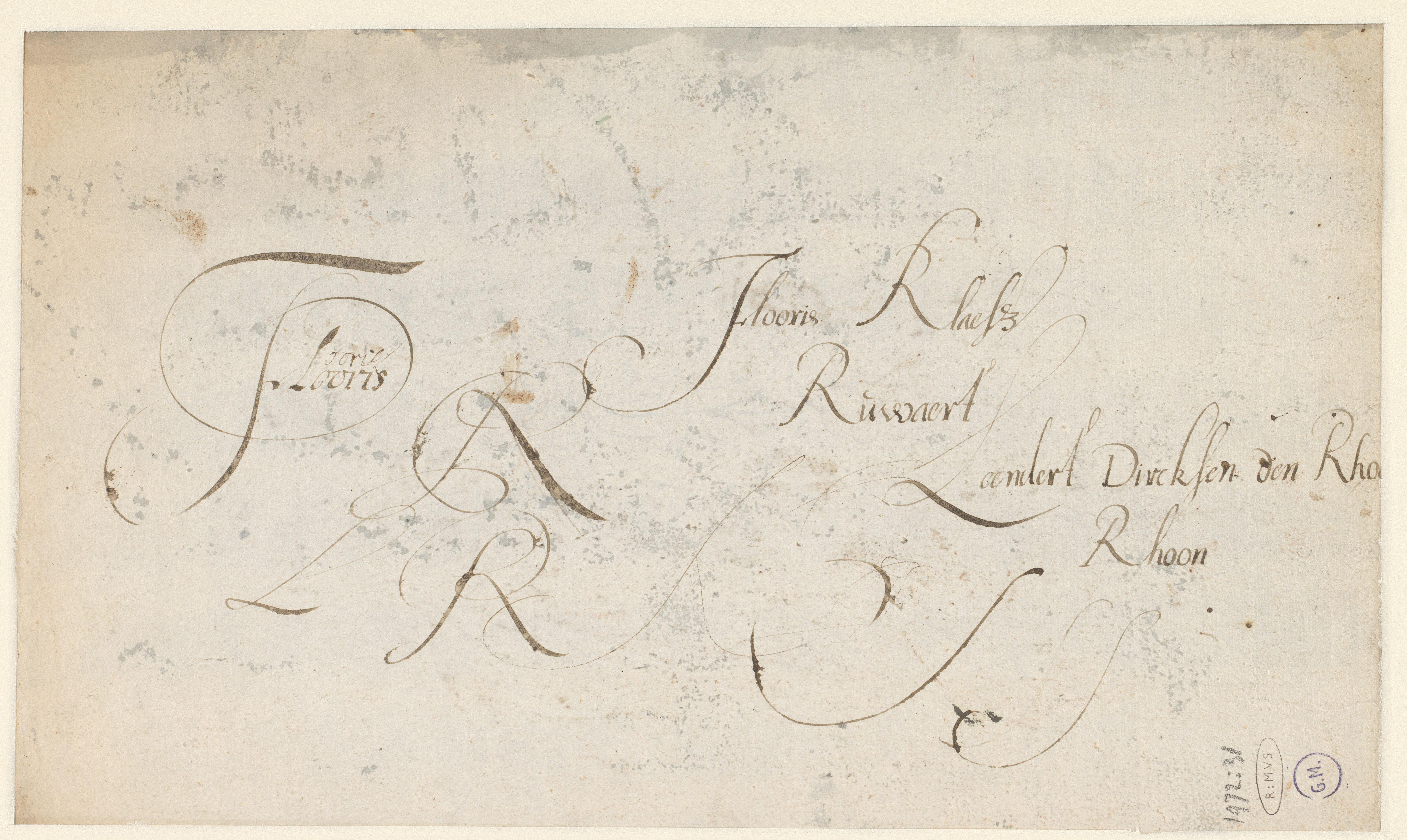 17de-eeuwse schriftproeven van enkele namen