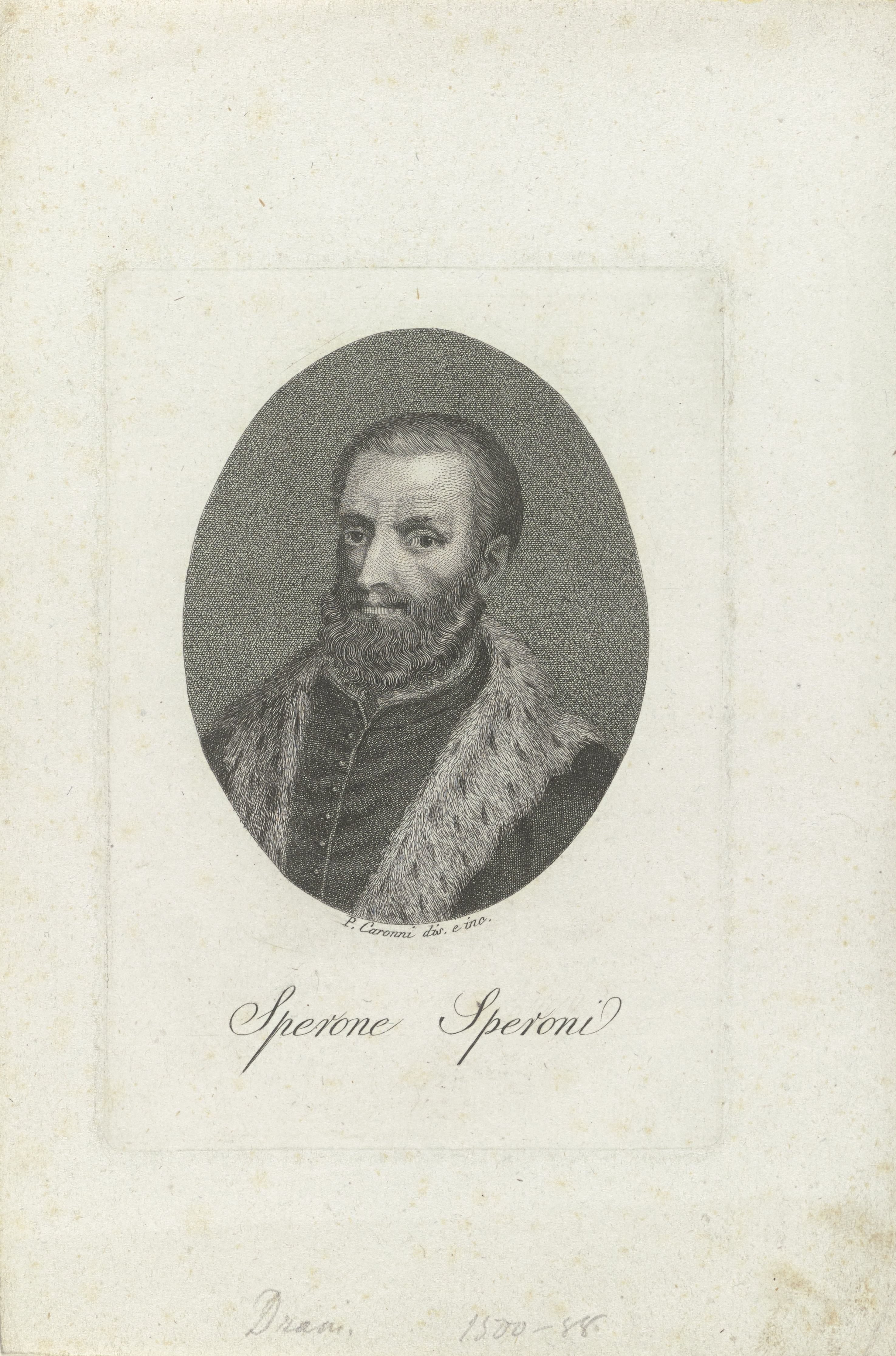 Portret van humanist Sperone Speroni