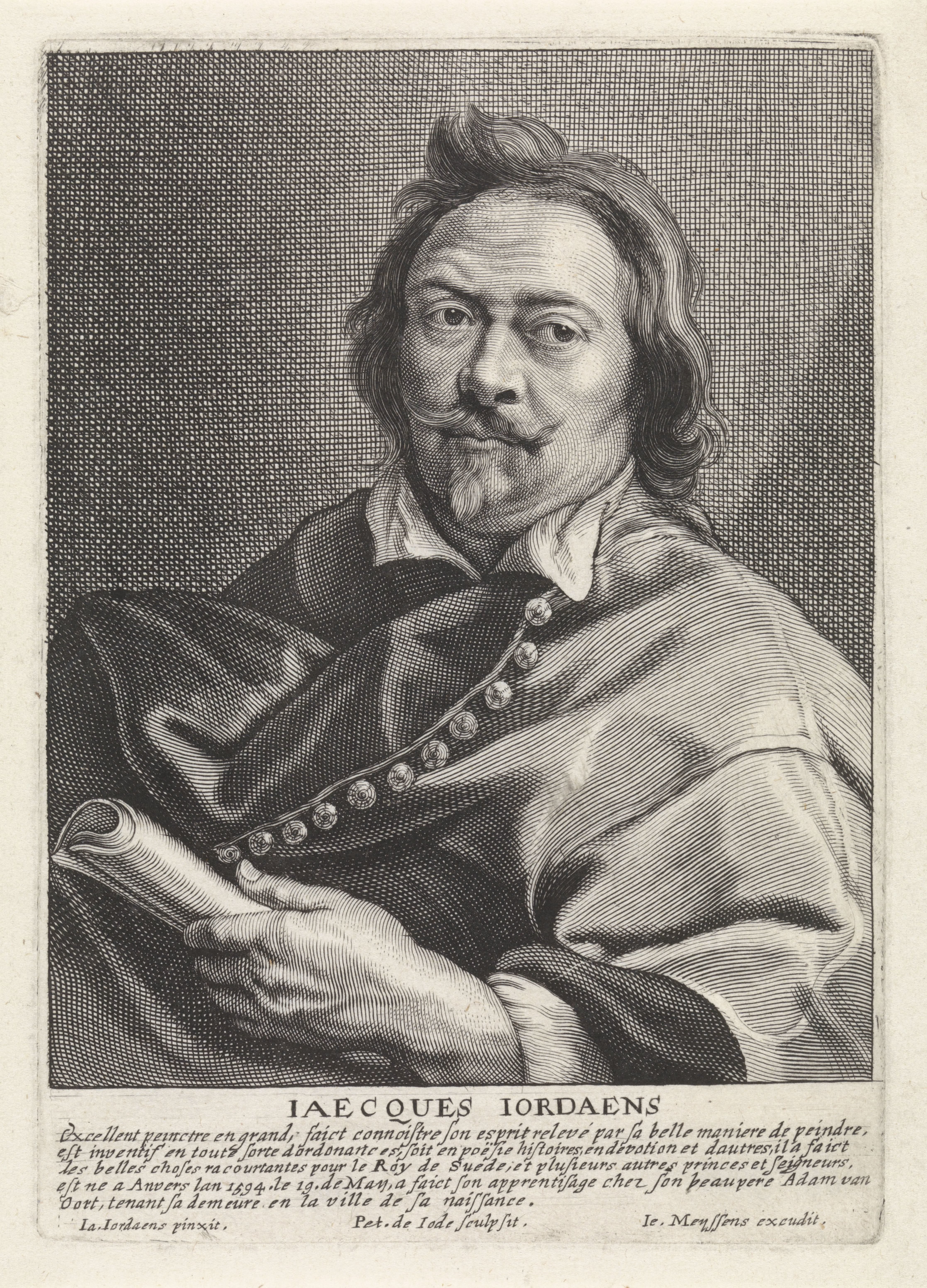 Busteportret van Jacques Jordaens