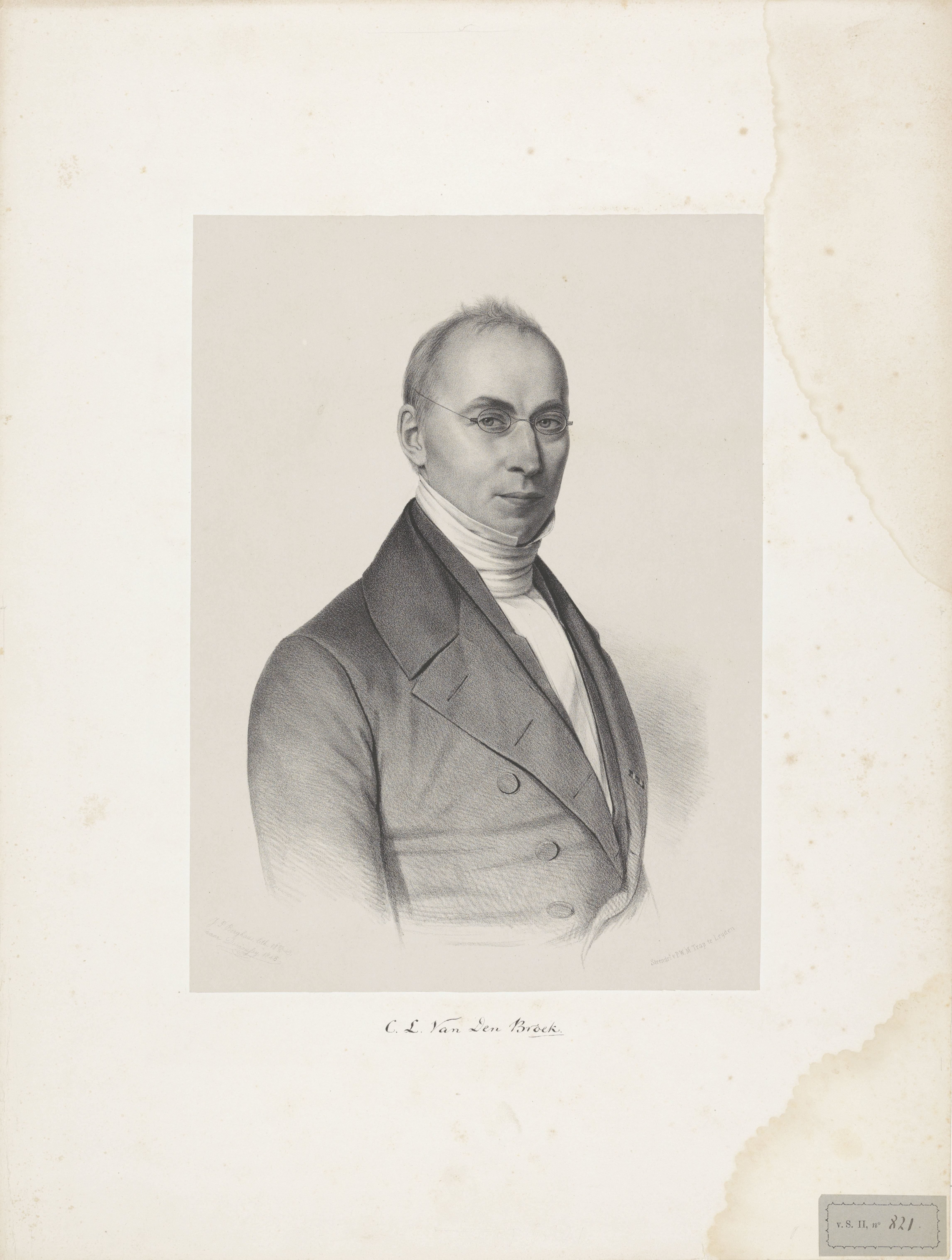 Portret van Christiaan Leonard van den Broek