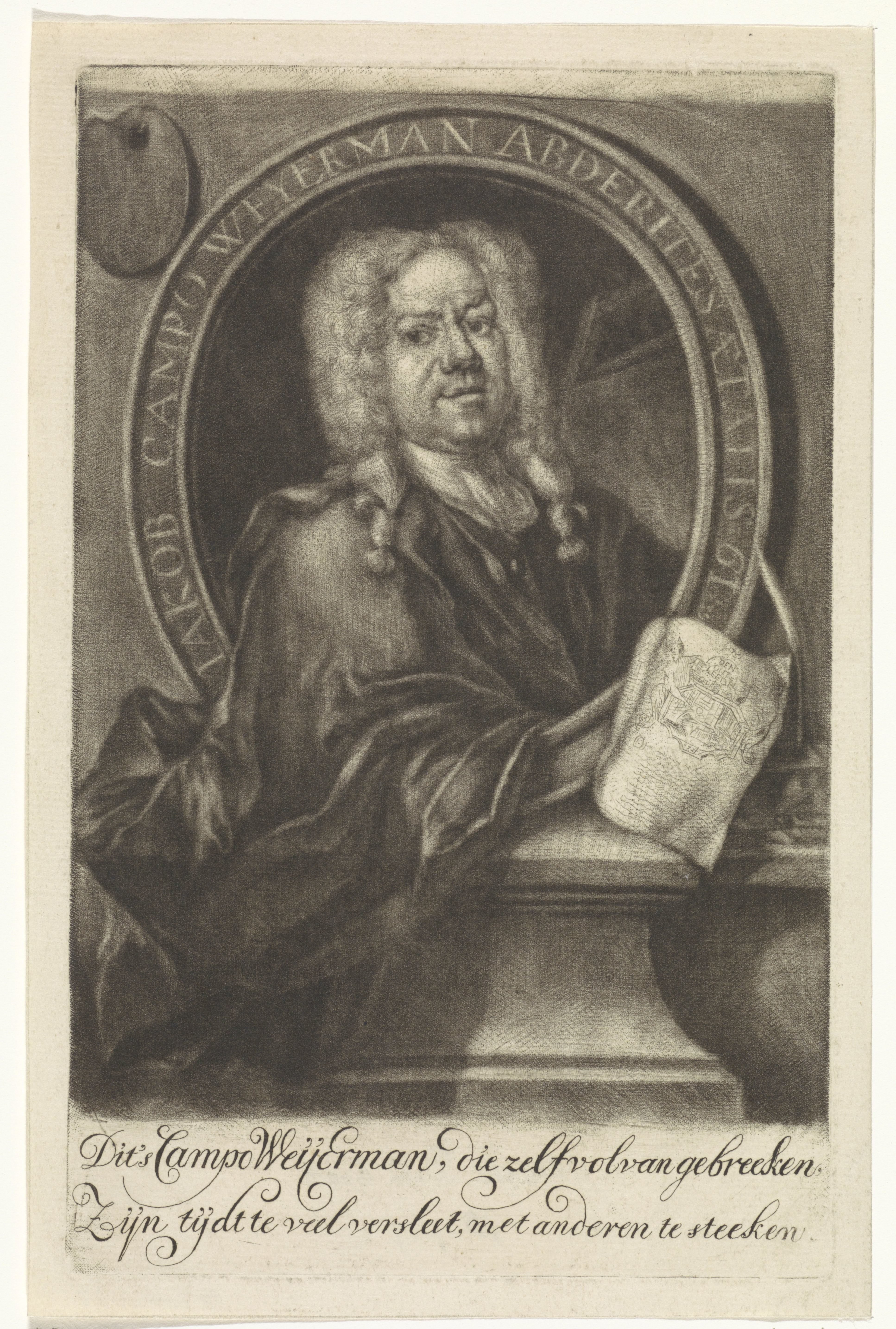 Portret van Jakob Campo Weyerman