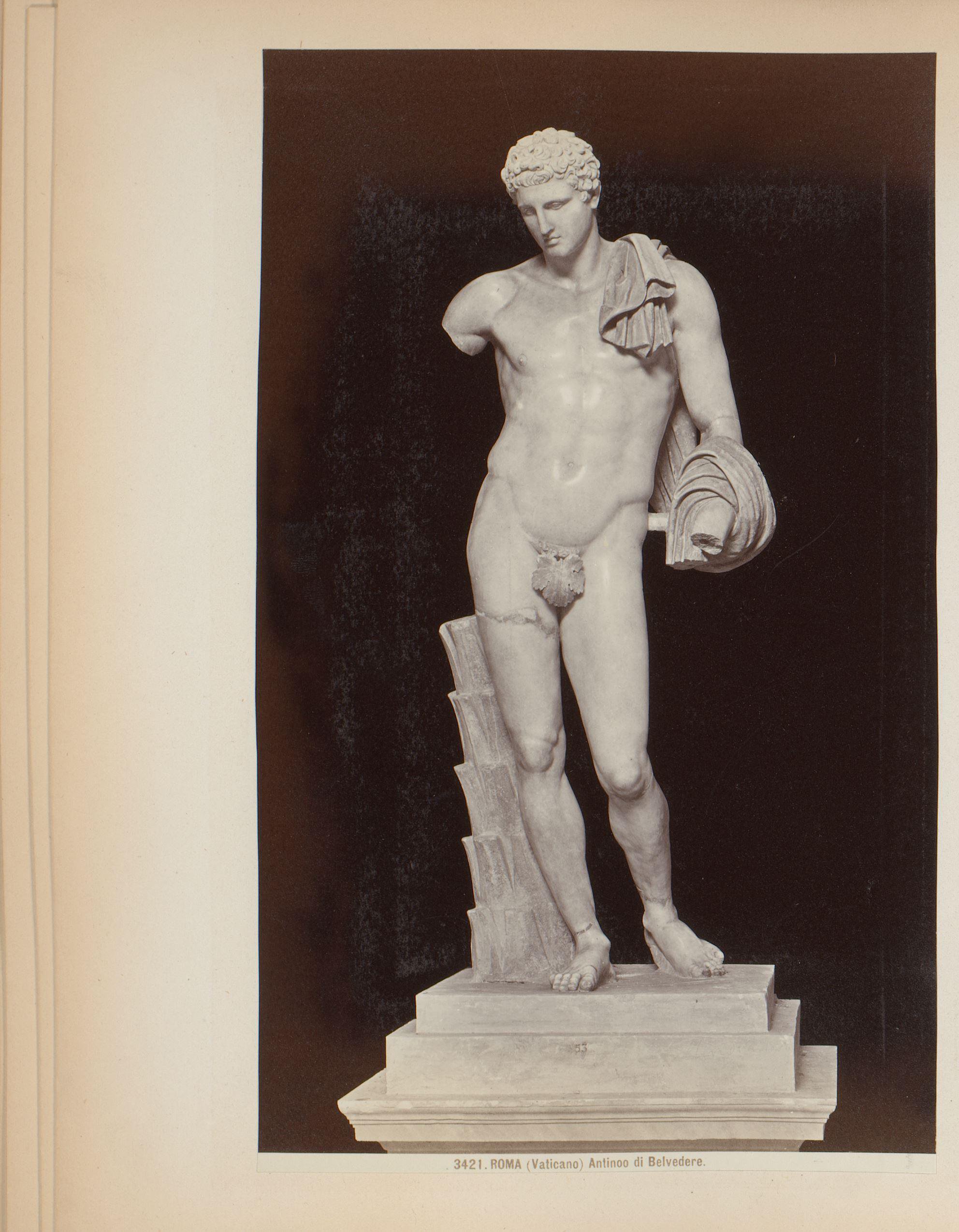 Sculptuur van Hermes van Belvedere in de Vaticaanse Musea te Rome, Italië