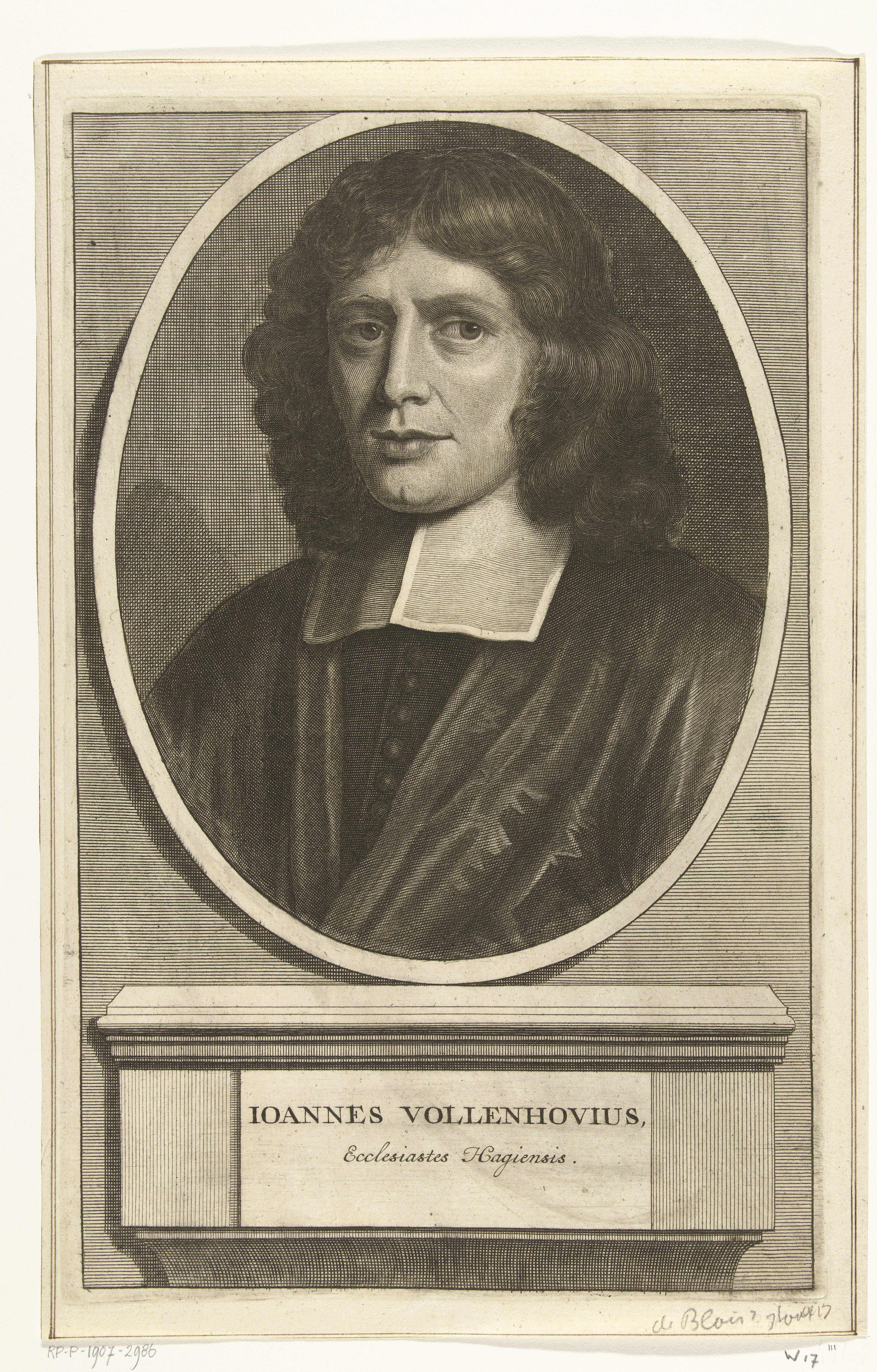 Portret van predikant Joannes Vollenhove