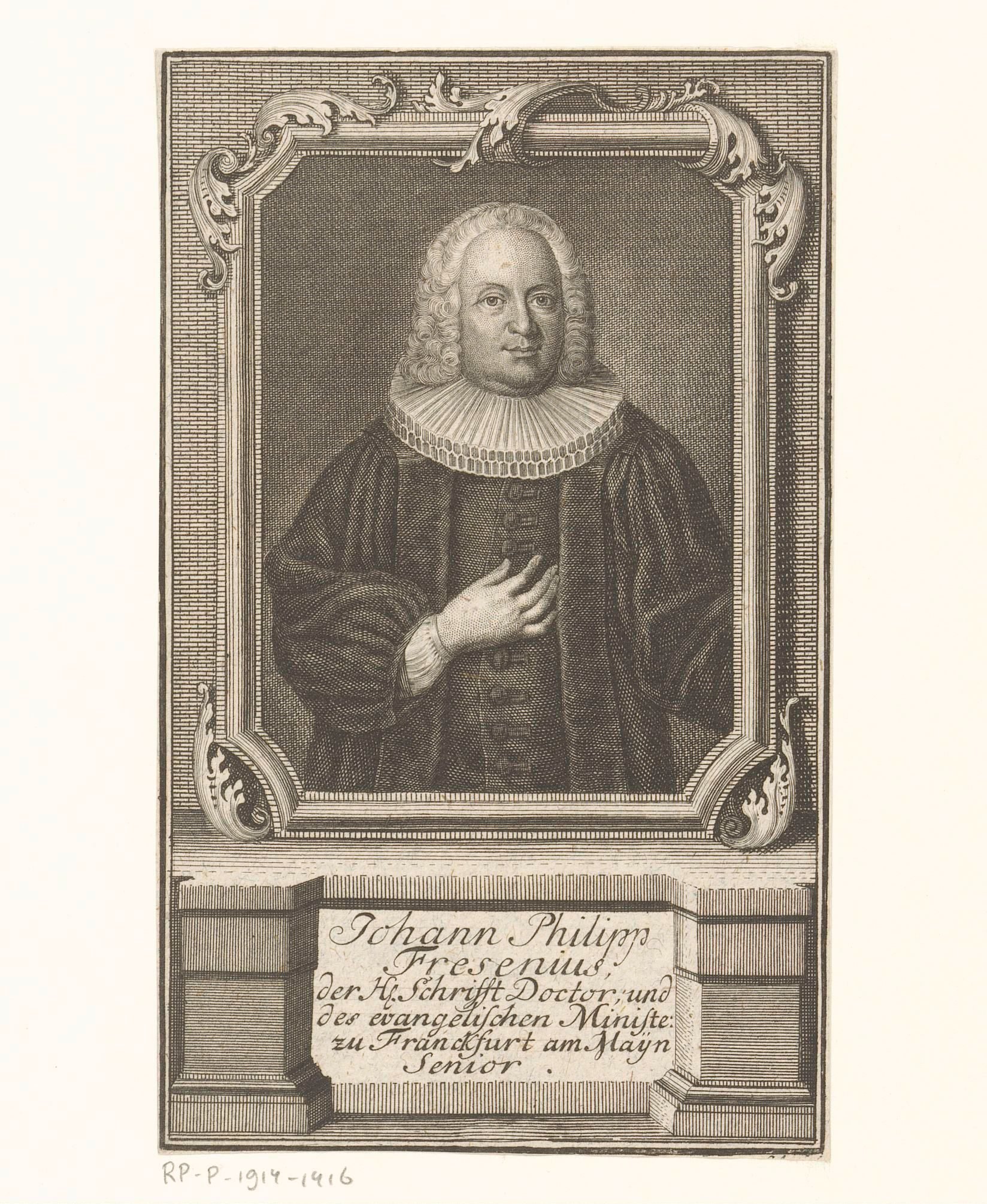 Portret van Johann Philipp Fresenius