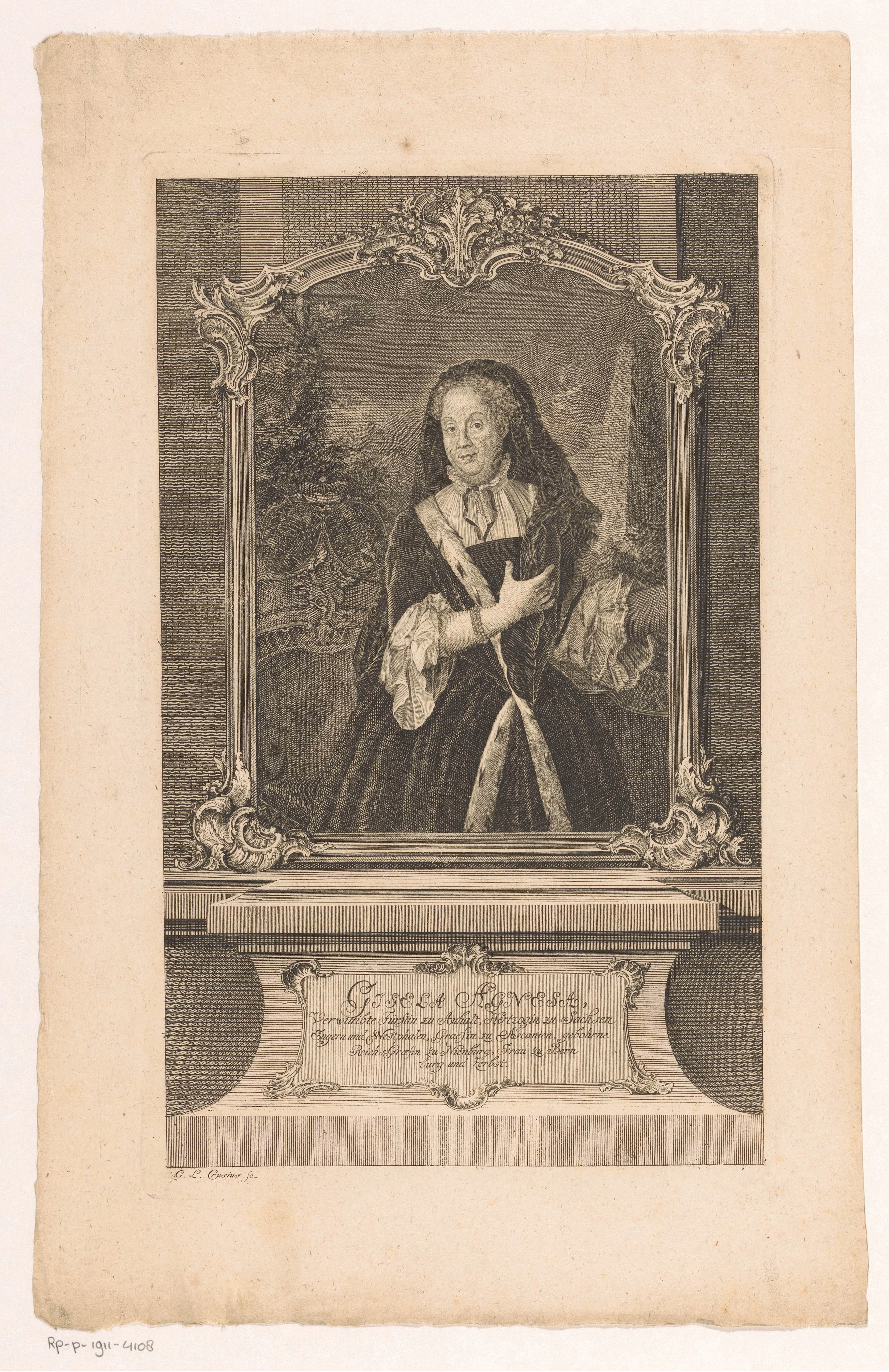 Portret van Gisela Agnes Fürstin von Anhalt