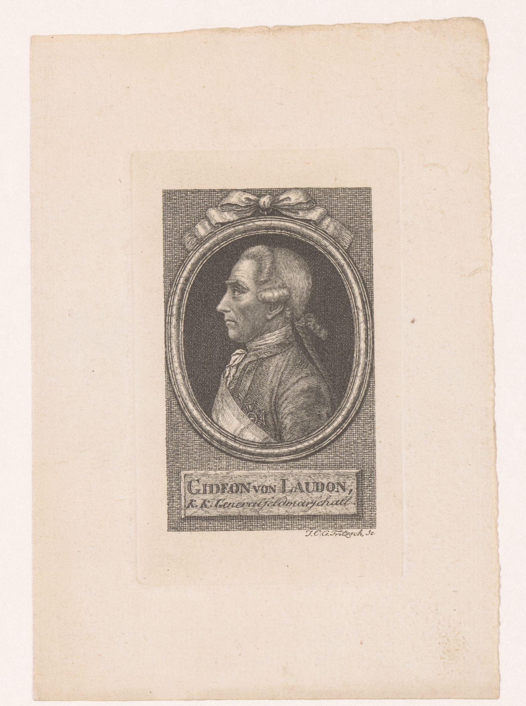 Portret van Gideon Ernst von Laudon
