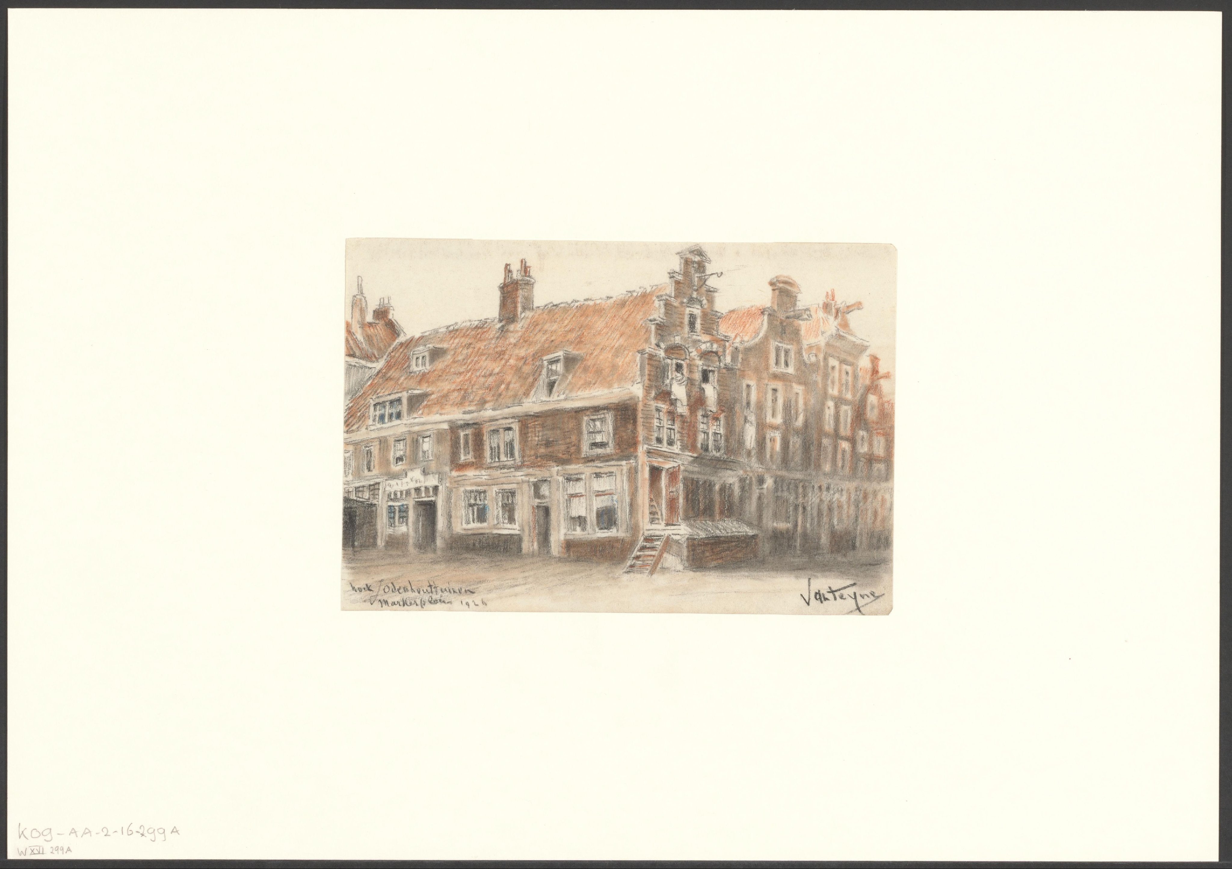 Gezicht op de Joden Houttuinen, hoek Markenplein