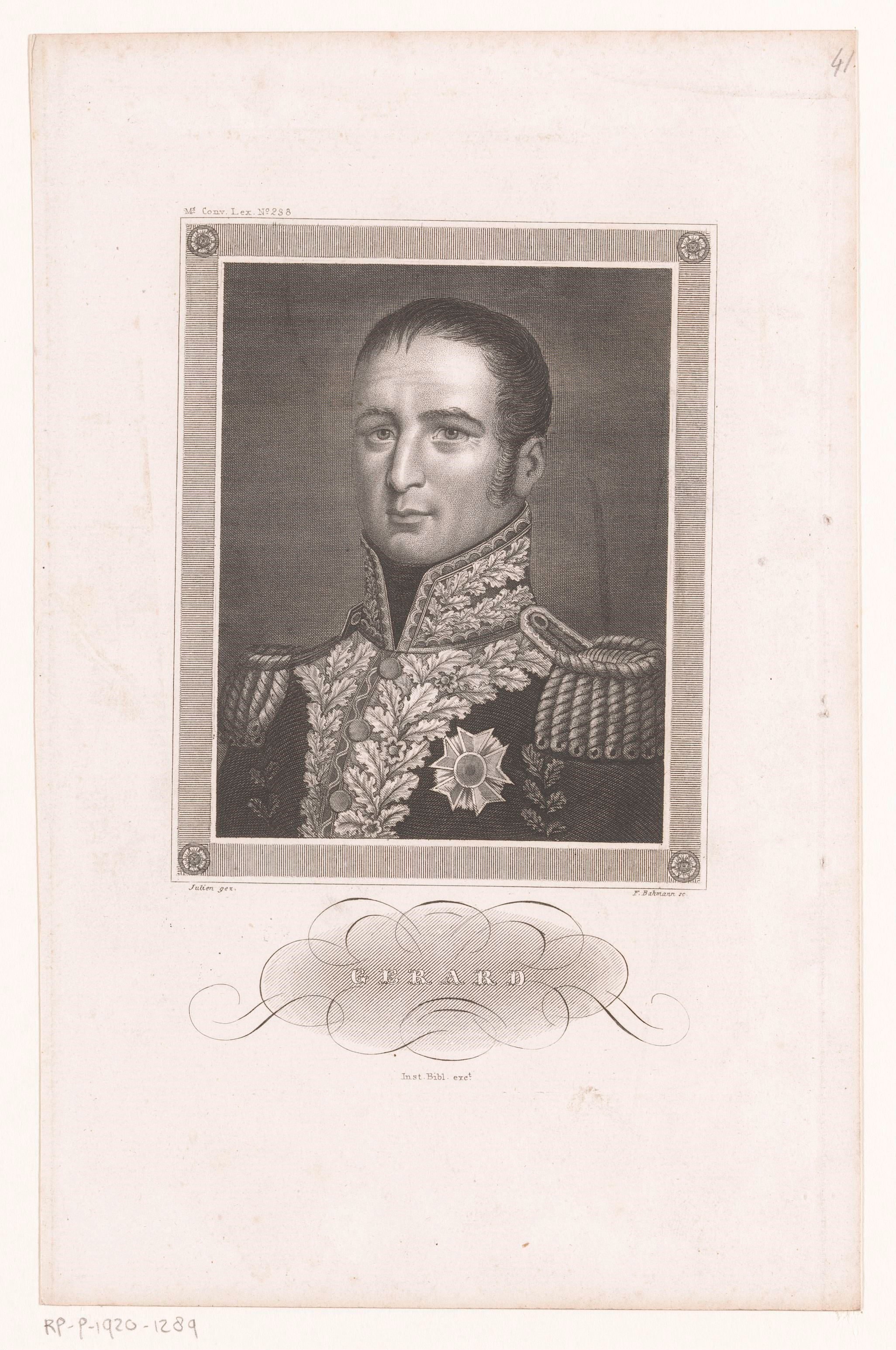 Portret van François Antoine Christophe Gérard