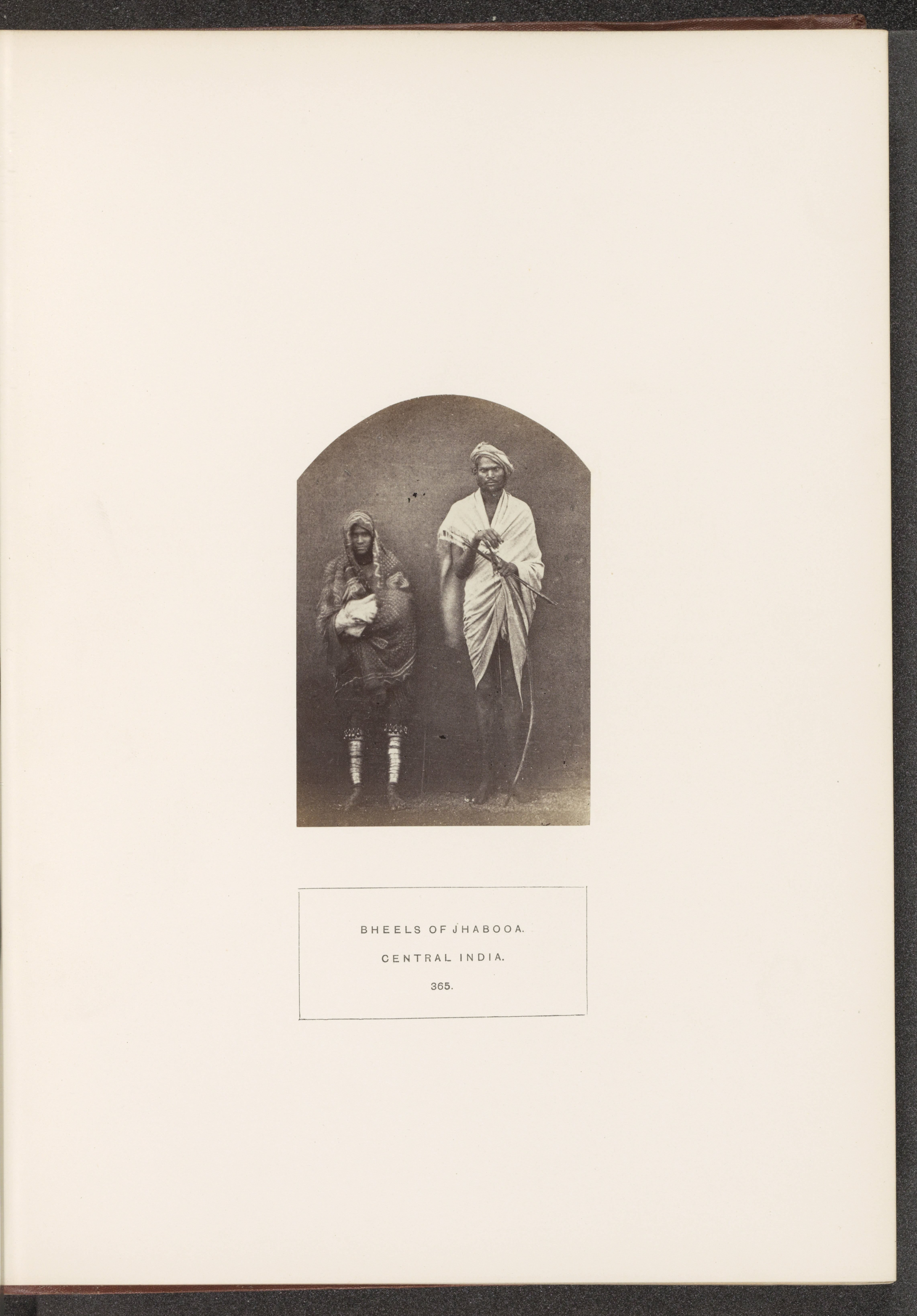 Portrait of a soldier Nar Sing and his wife Chundi from the Bhil tribe of Jhabua, Madhya Pradesh, India
